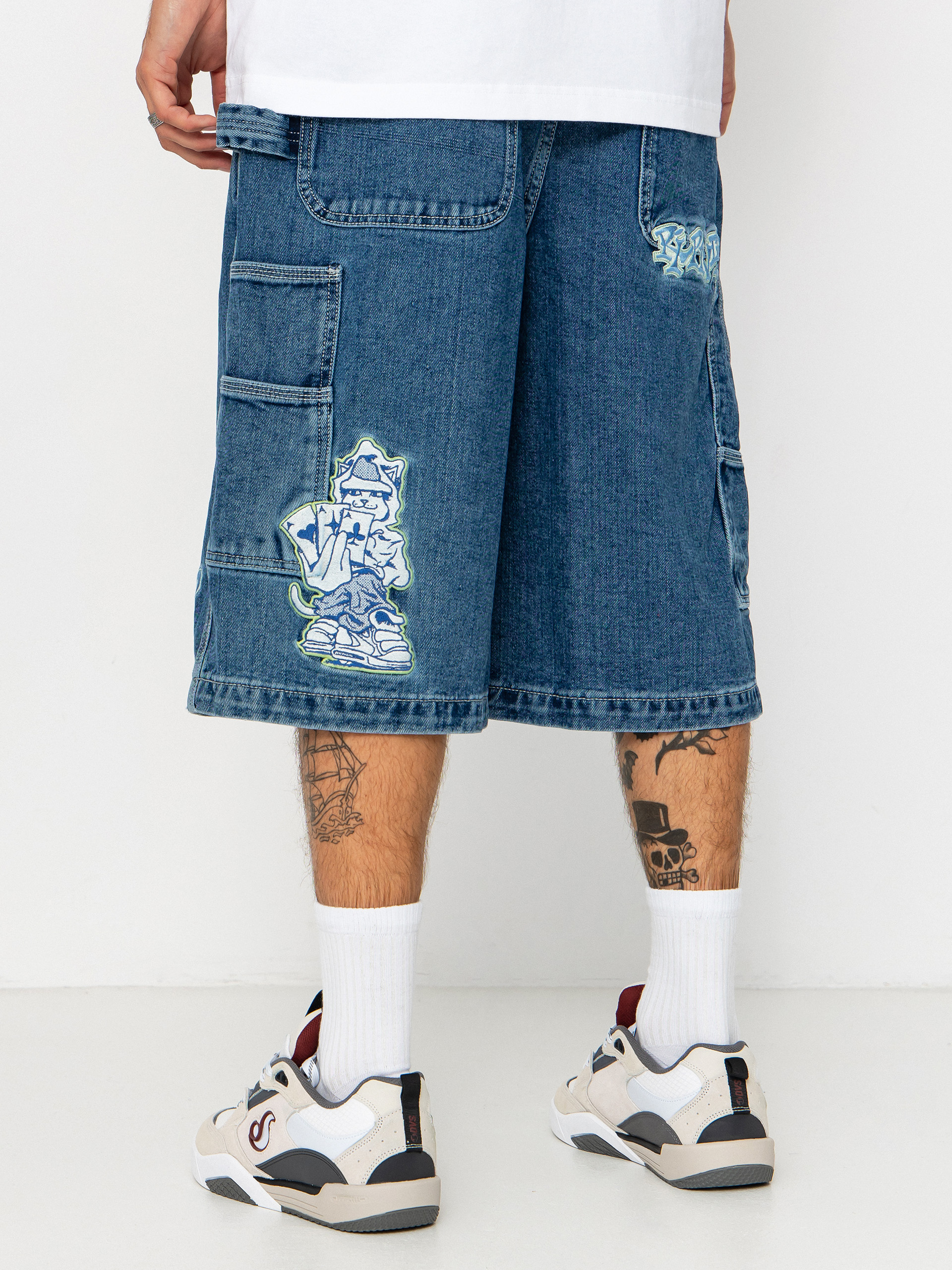 Шорти RipNDip Ace Ultra Wide Leg (medium wash)