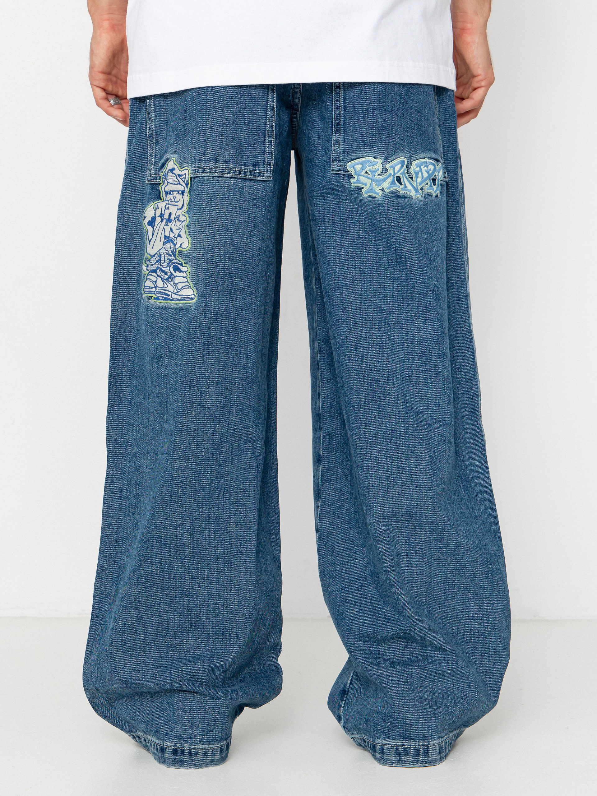 Штани RipNDip Ace Ultra Wide Leg (medium wash)