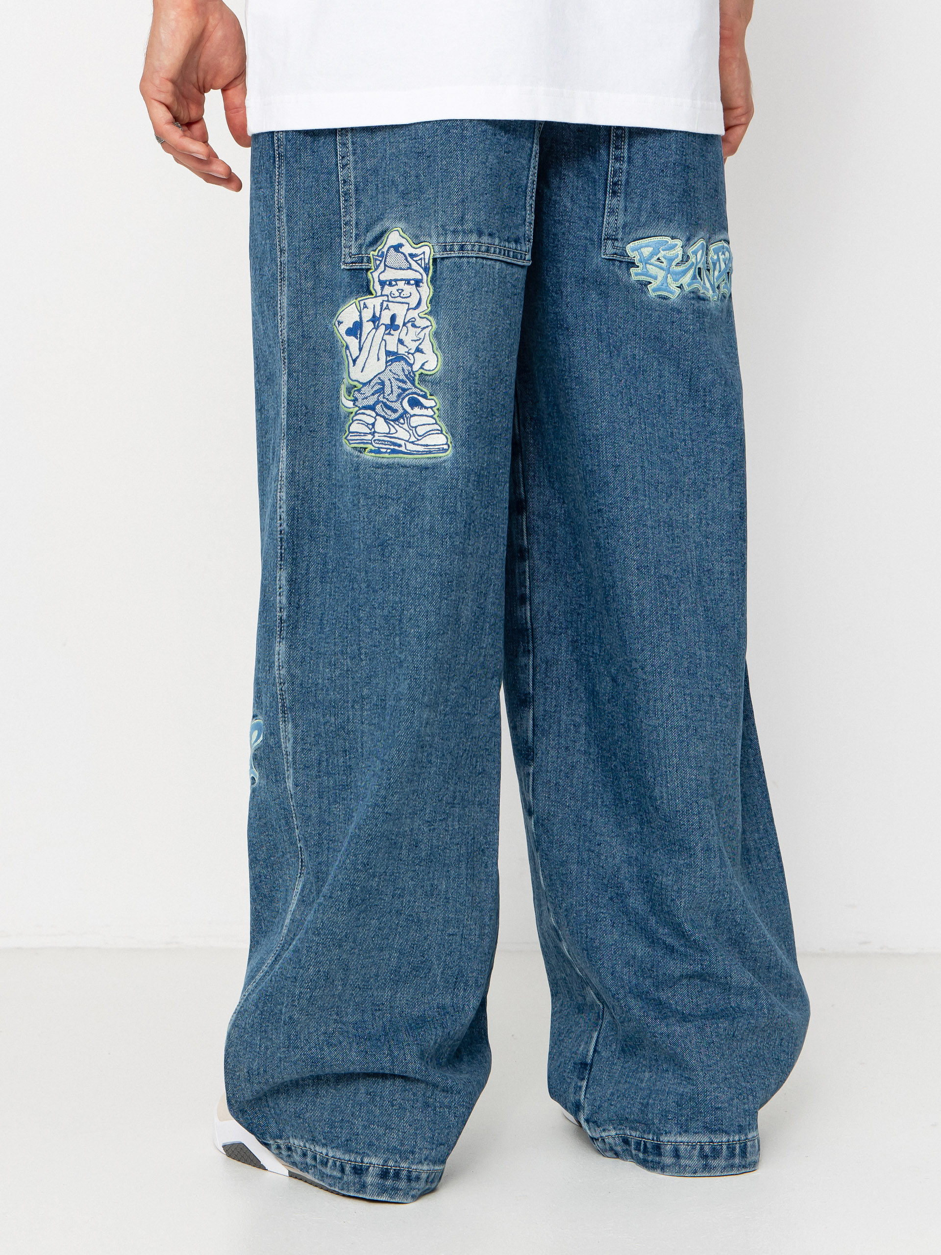 Штани RipNDip Ace Ultra Wide Leg (medium wash)