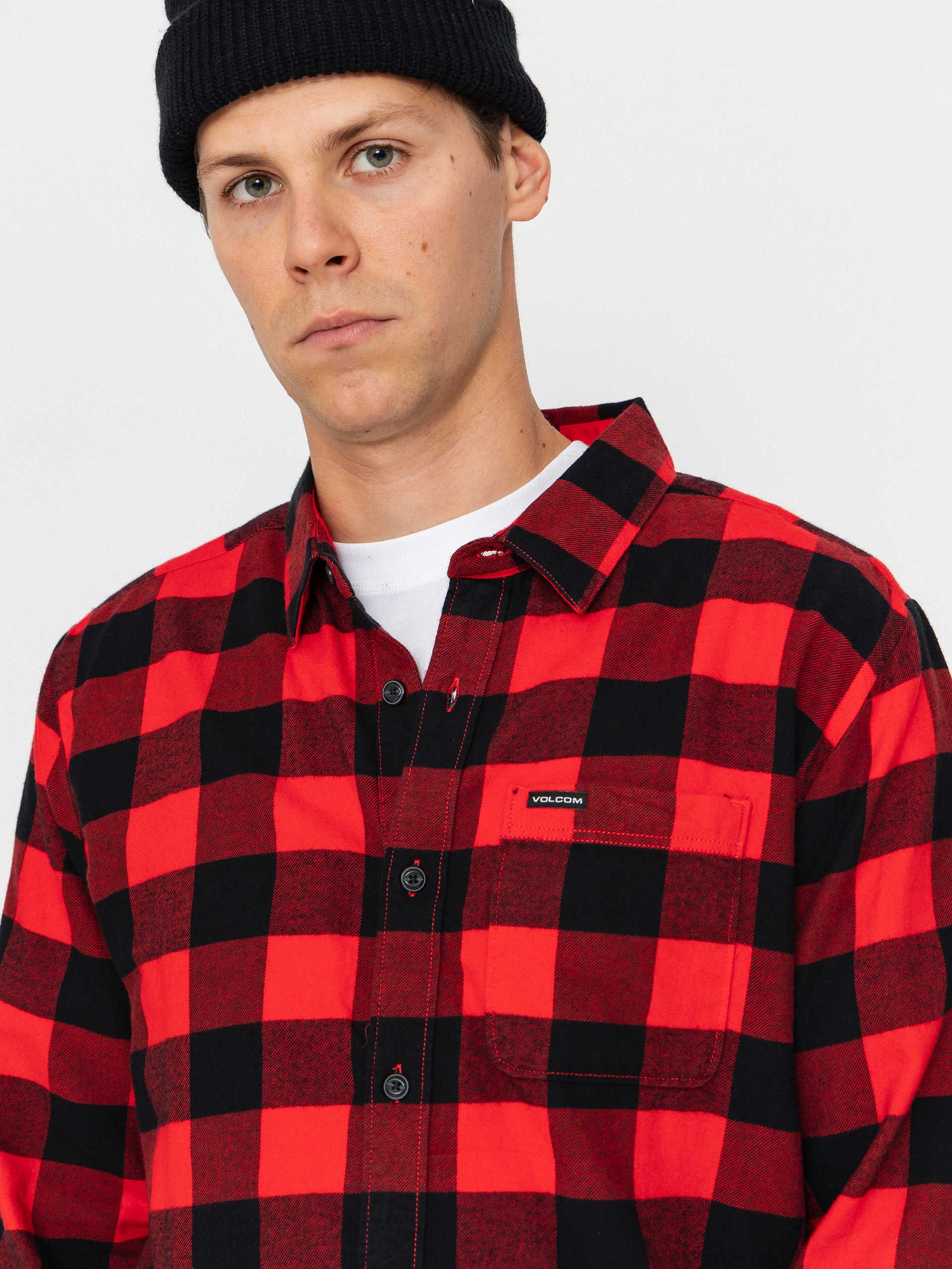 Сорочка Volcom Caden Plaid (lifeguard red)