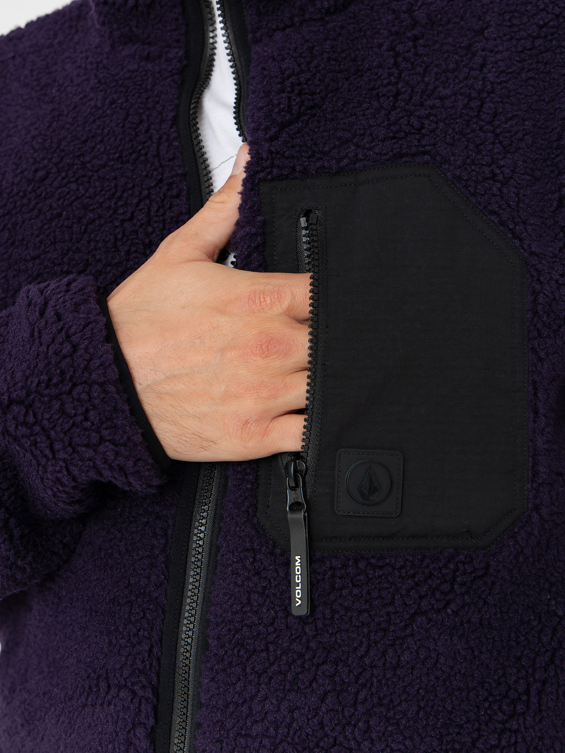 Чоловічий Флісовий светр Volcom Muzzer Fuzzar (dark purple)