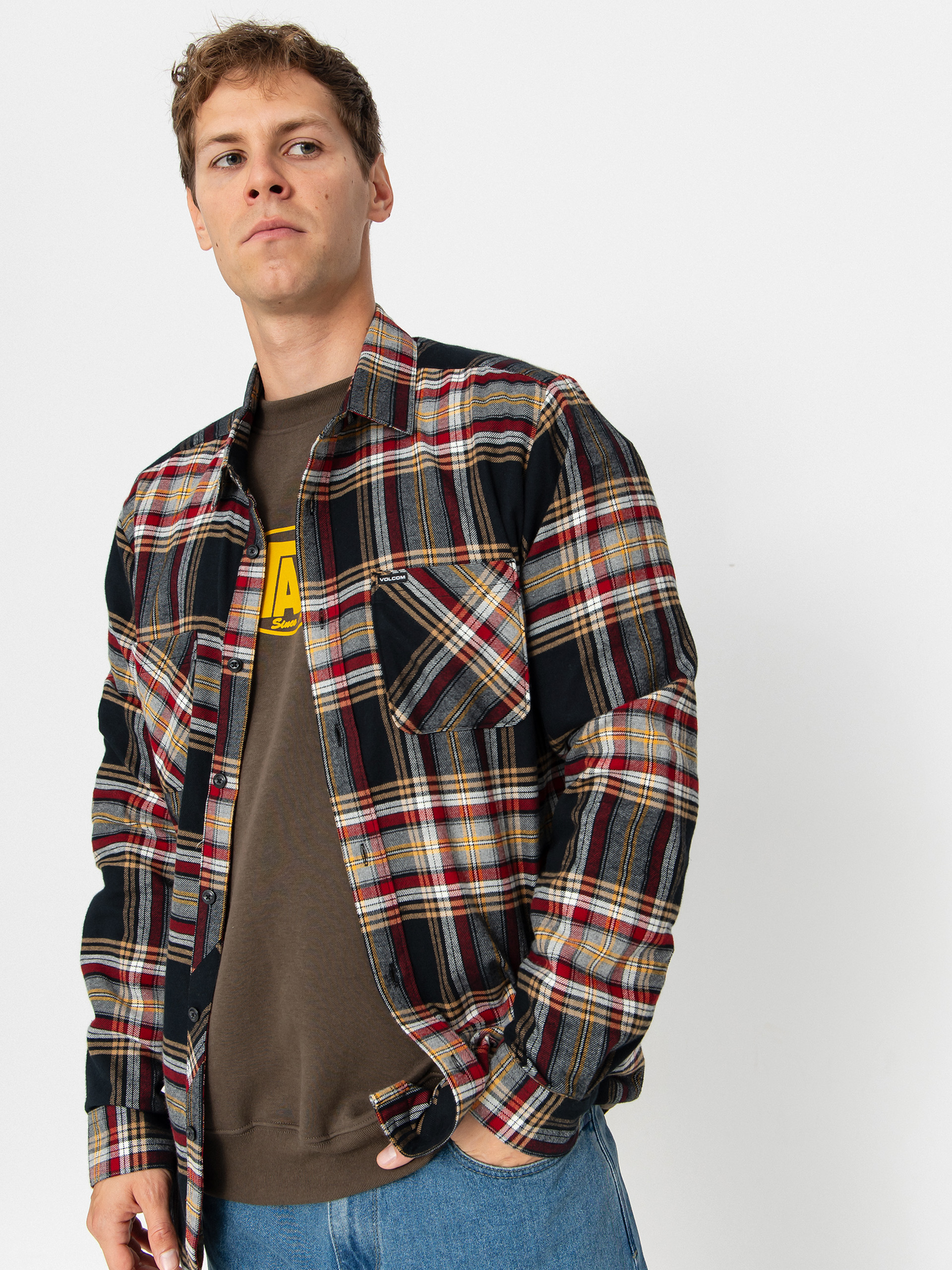 u0421u043eu0440u043eu0447u043au0430 Volcom Netastone Flannel (antique black)
