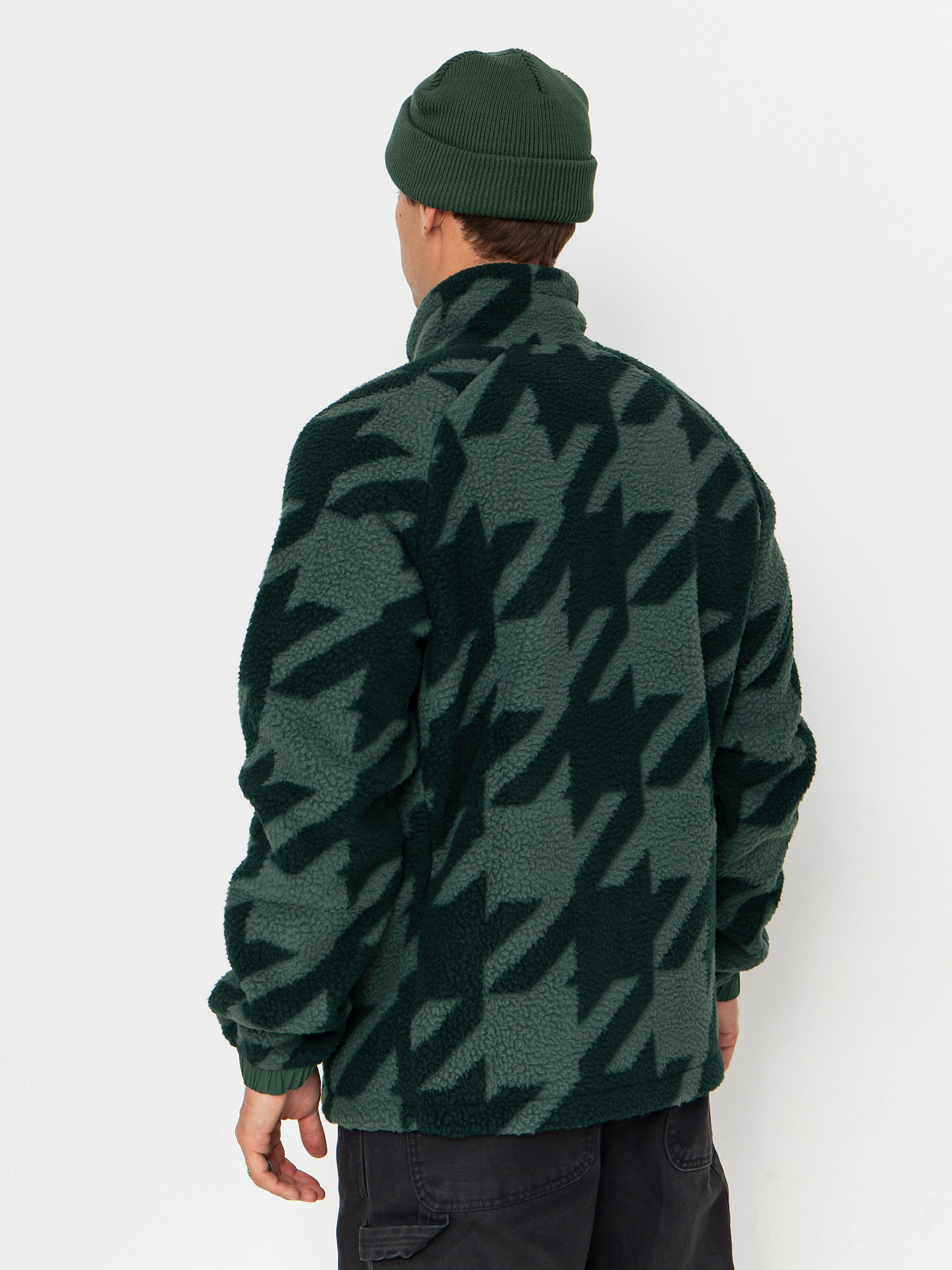 Чоловічий Флісовий светр Helly Hansen Panorama Printed Pile Snap (jungle green houndstooth a)
