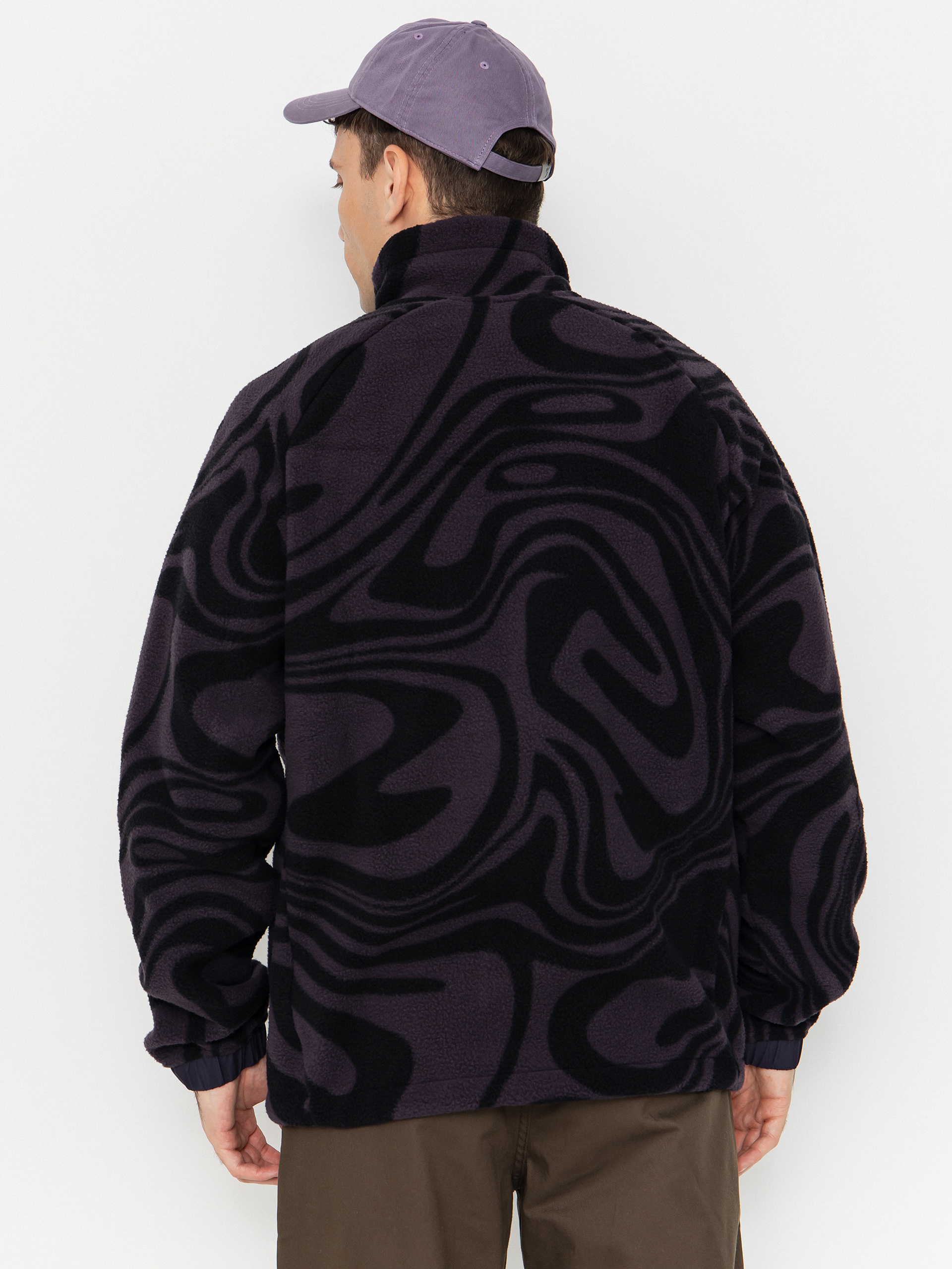 Чоловічий Флісовий светр Helly Hansen Panorama Printed Pile Snap (black grape swirl aop)