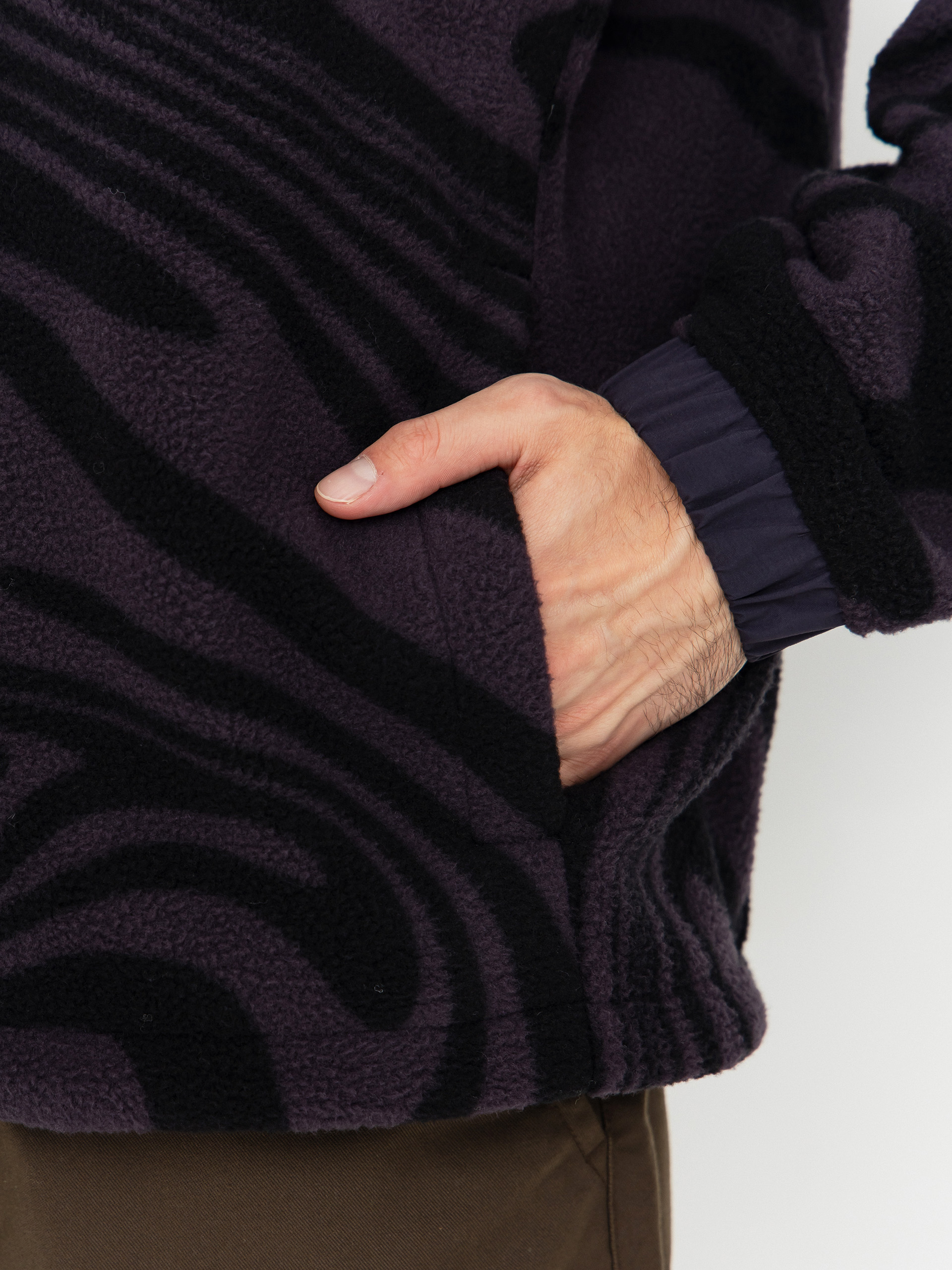 Чоловічий Флісовий светр Helly Hansen Panorama Printed Pile Snap (black grape swirl aop)