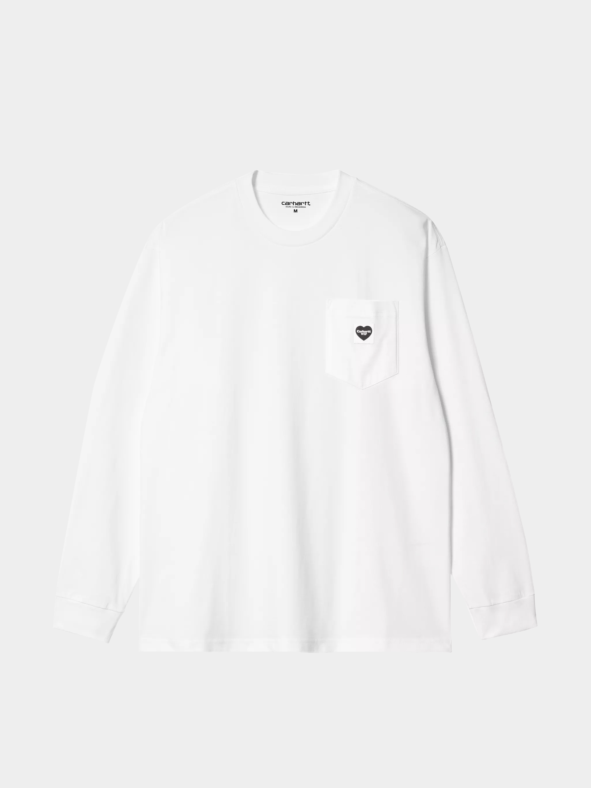 Лонгслів Carhartt WIP Pocket Heart (white/black)