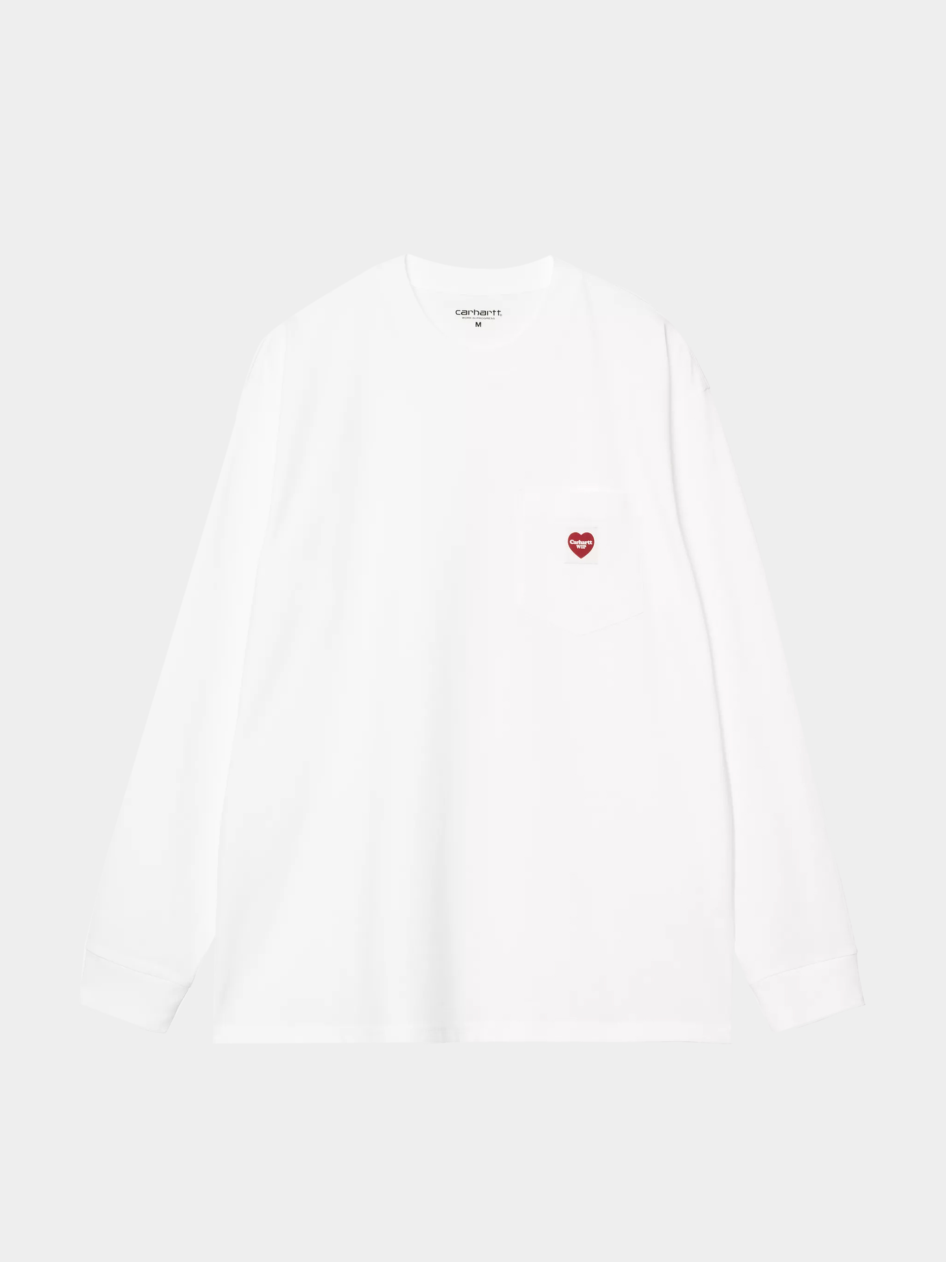 Лонгслів Carhartt WIP Pocket Heart (white/red)