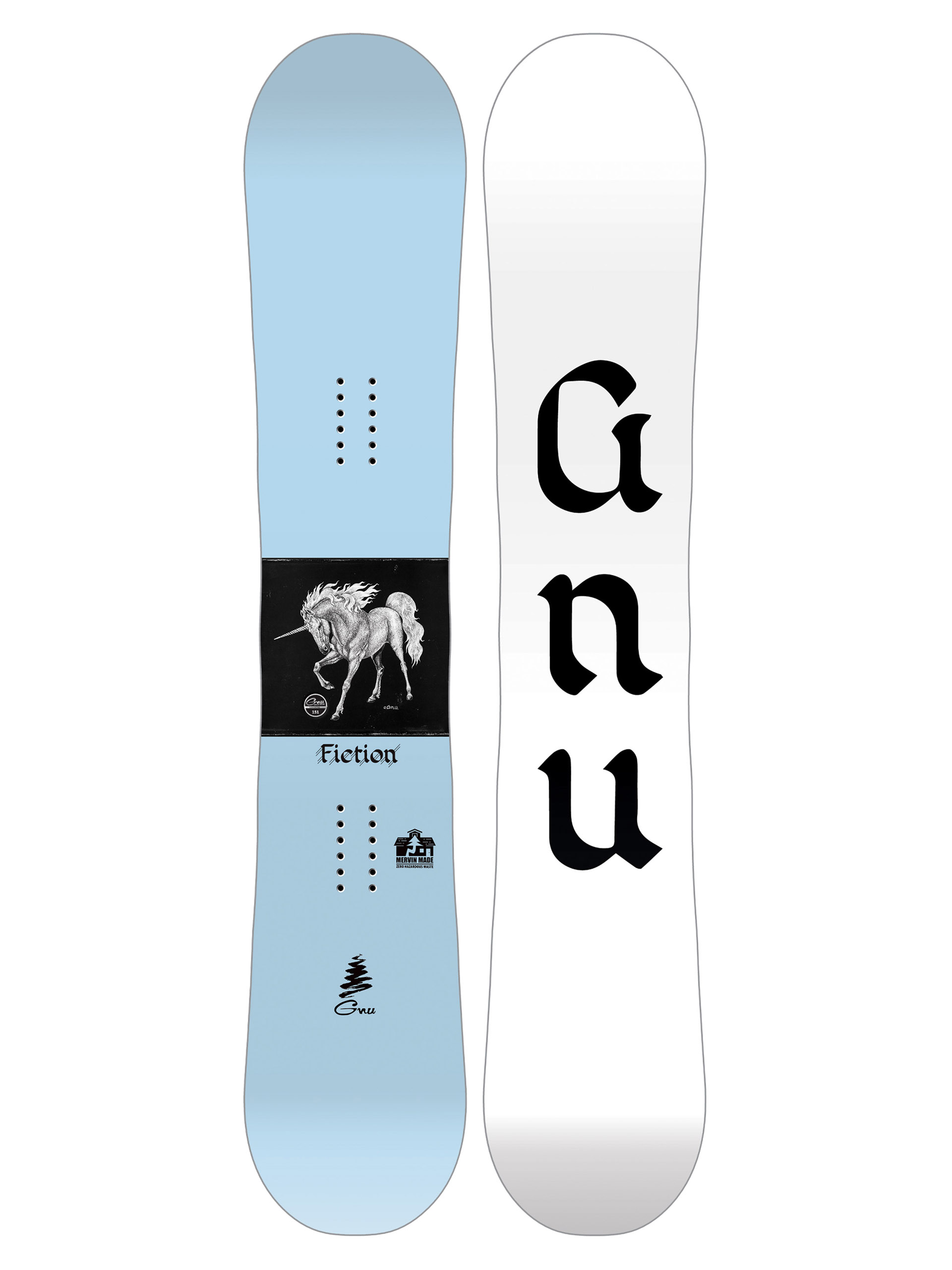 Сноуборд Gnu Fiction Wmn (white/black)
