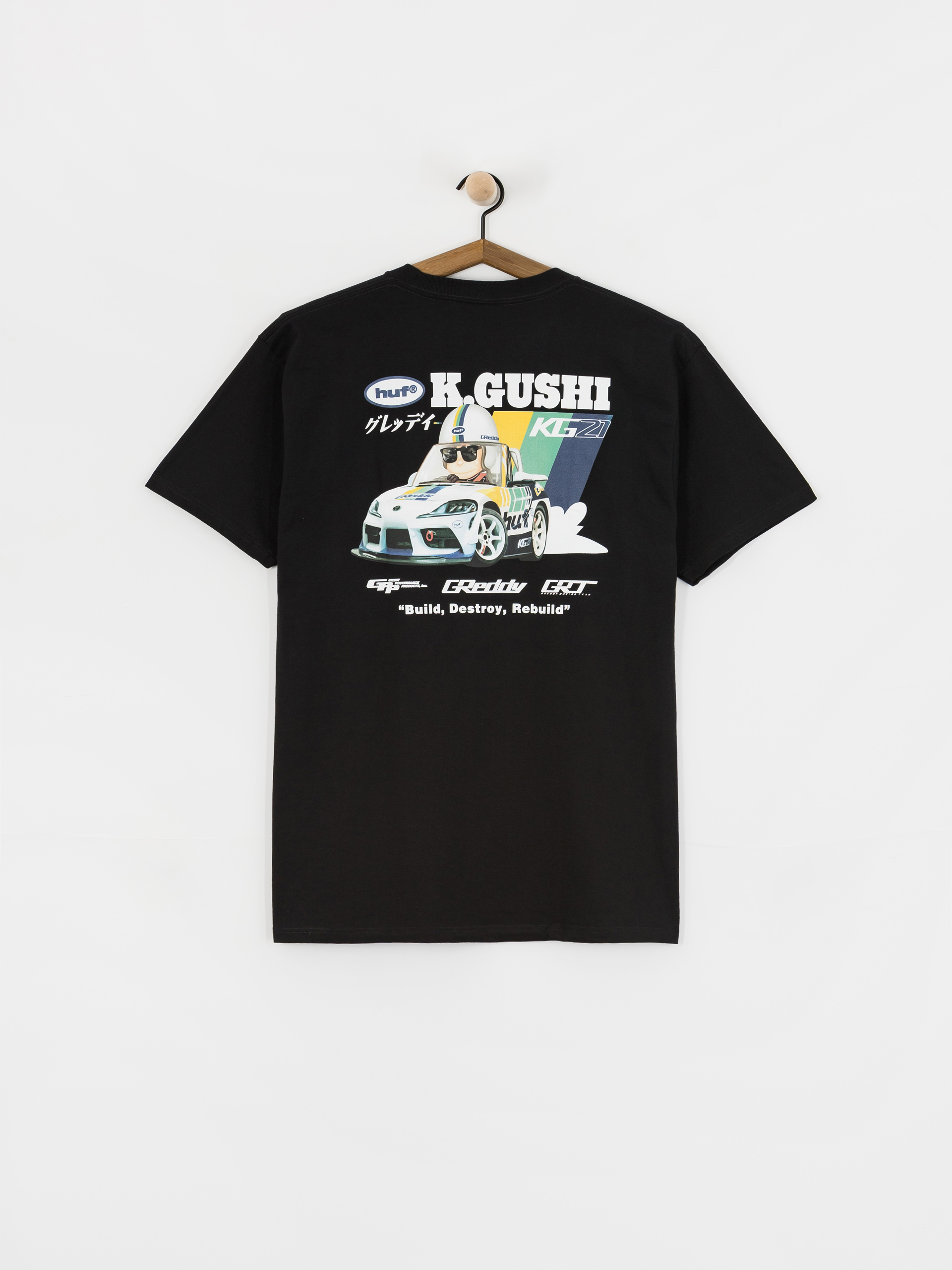 Футболка HUF X Greddy Gushi (black)
