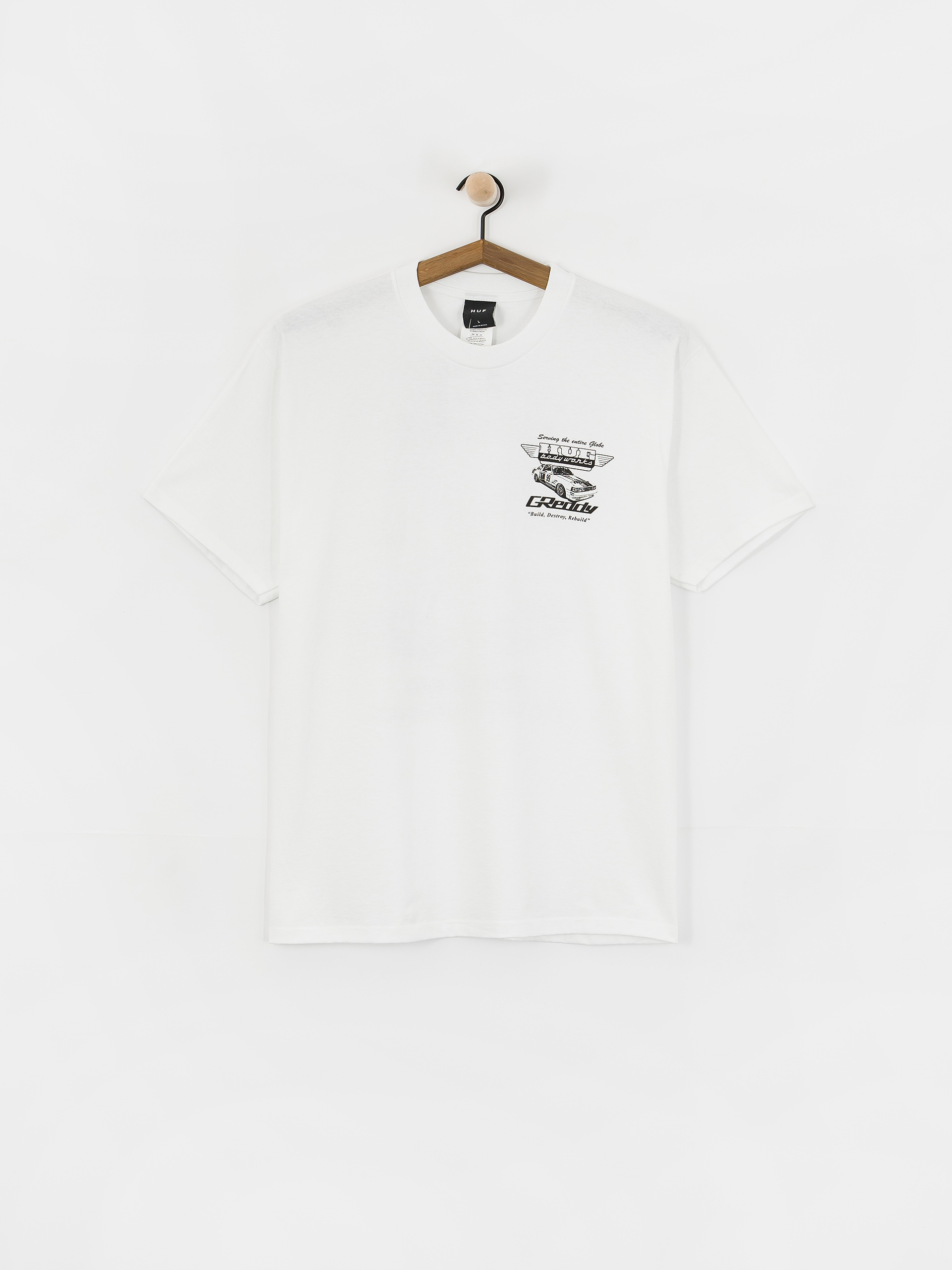 Футболка HUF X Greddy Body Works (white)