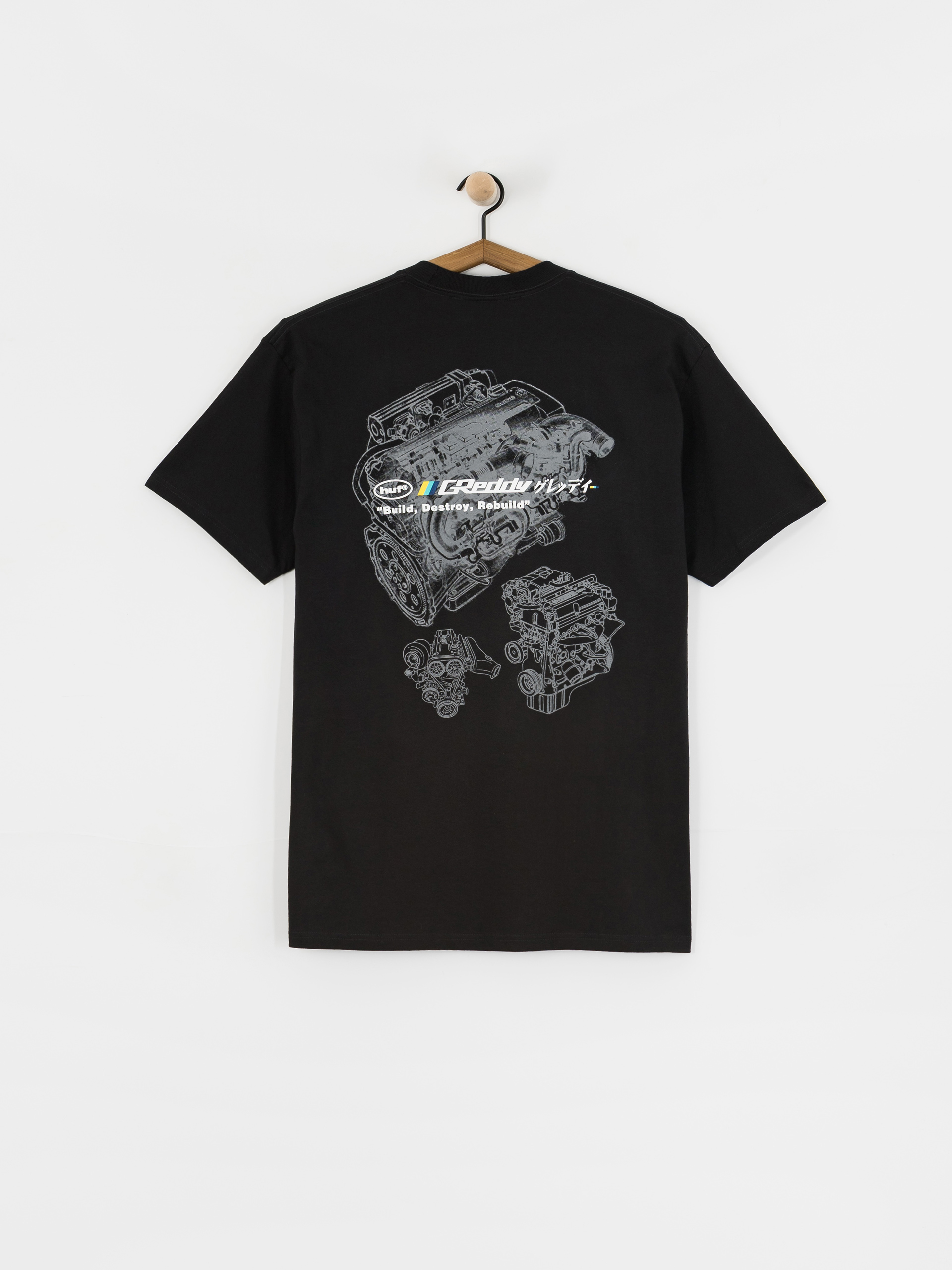 Футболка HUF X Greddy Motors (black)