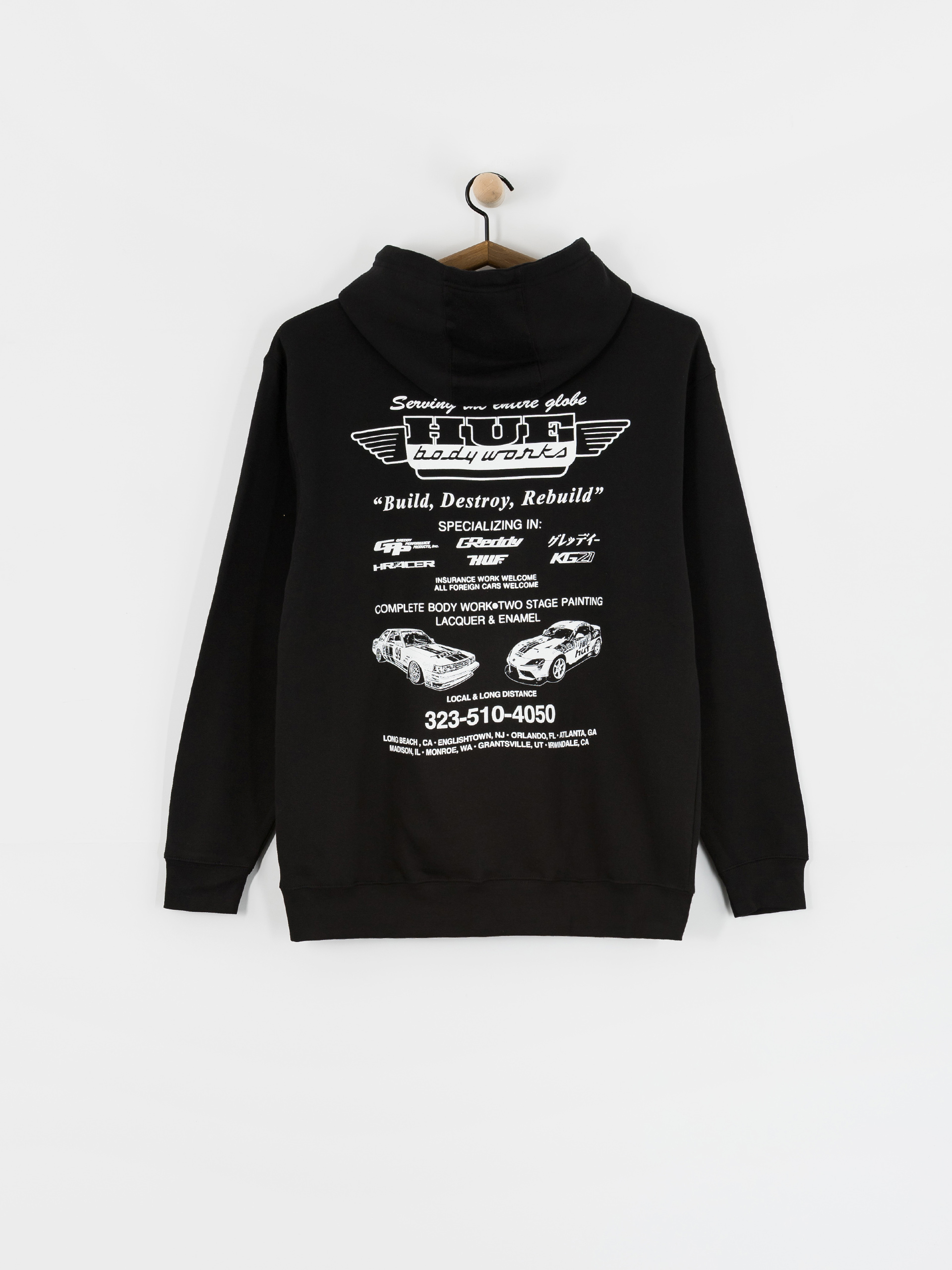 Худі HUF X Greddy Body Works HD (black)