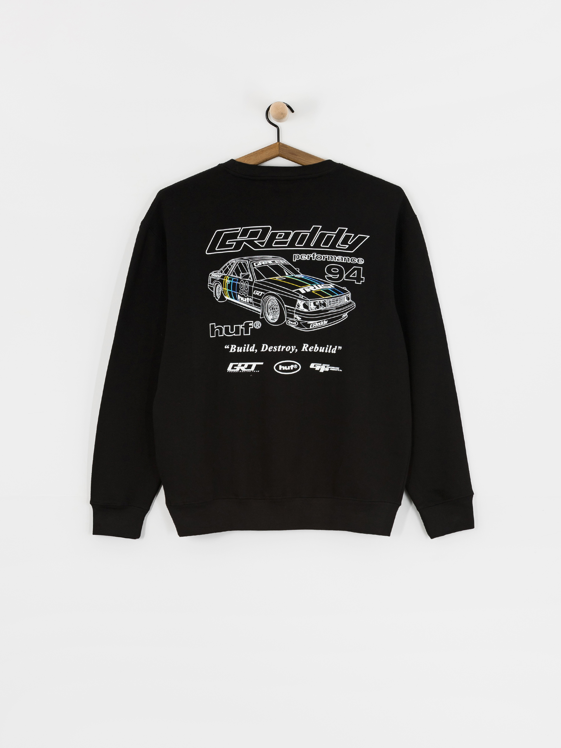 Світшот HUF X Greddy Retro Mod (black)