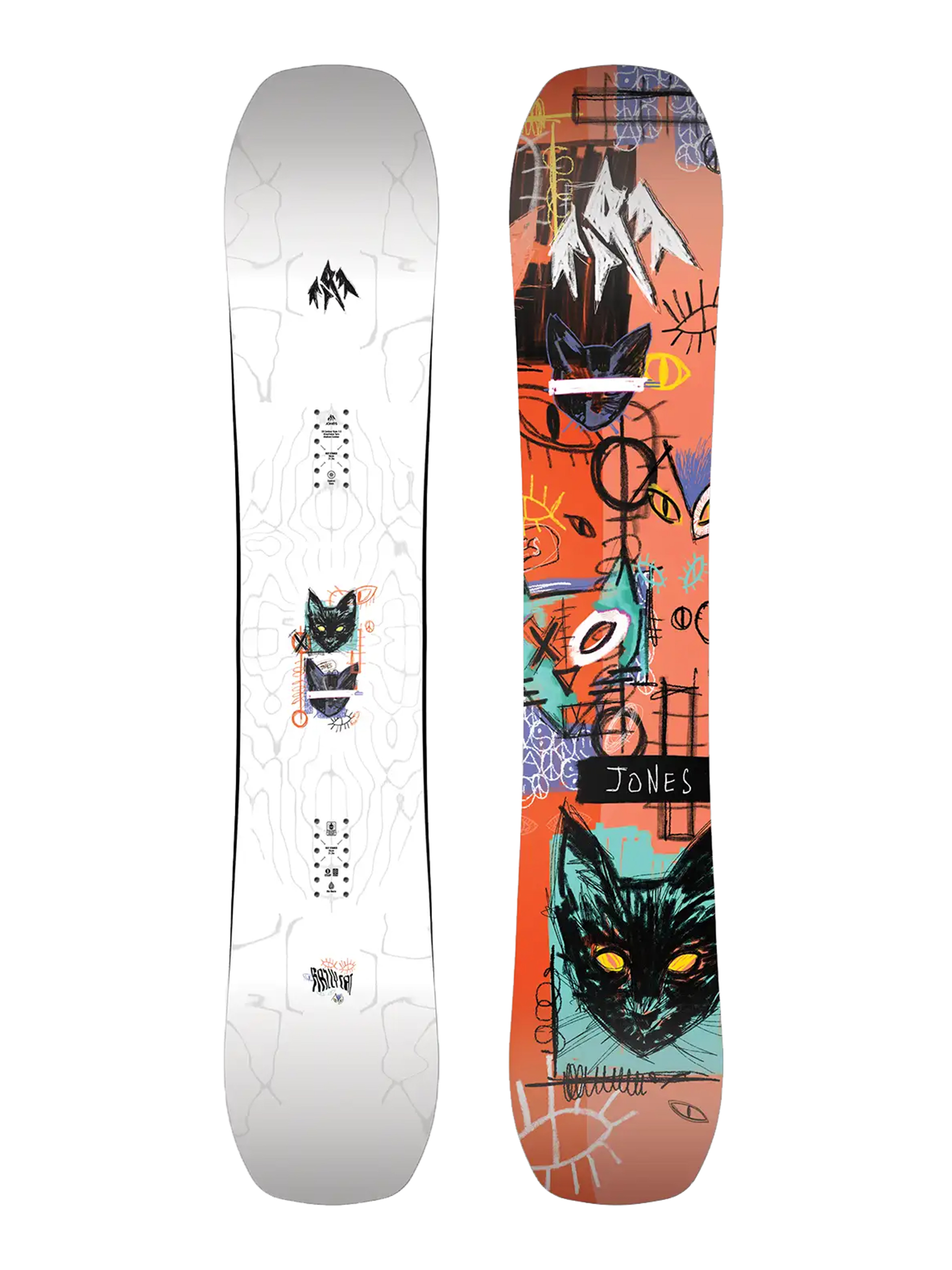 Чоловічий Сноуборд Jones Snowboards Rally Cat (white)
