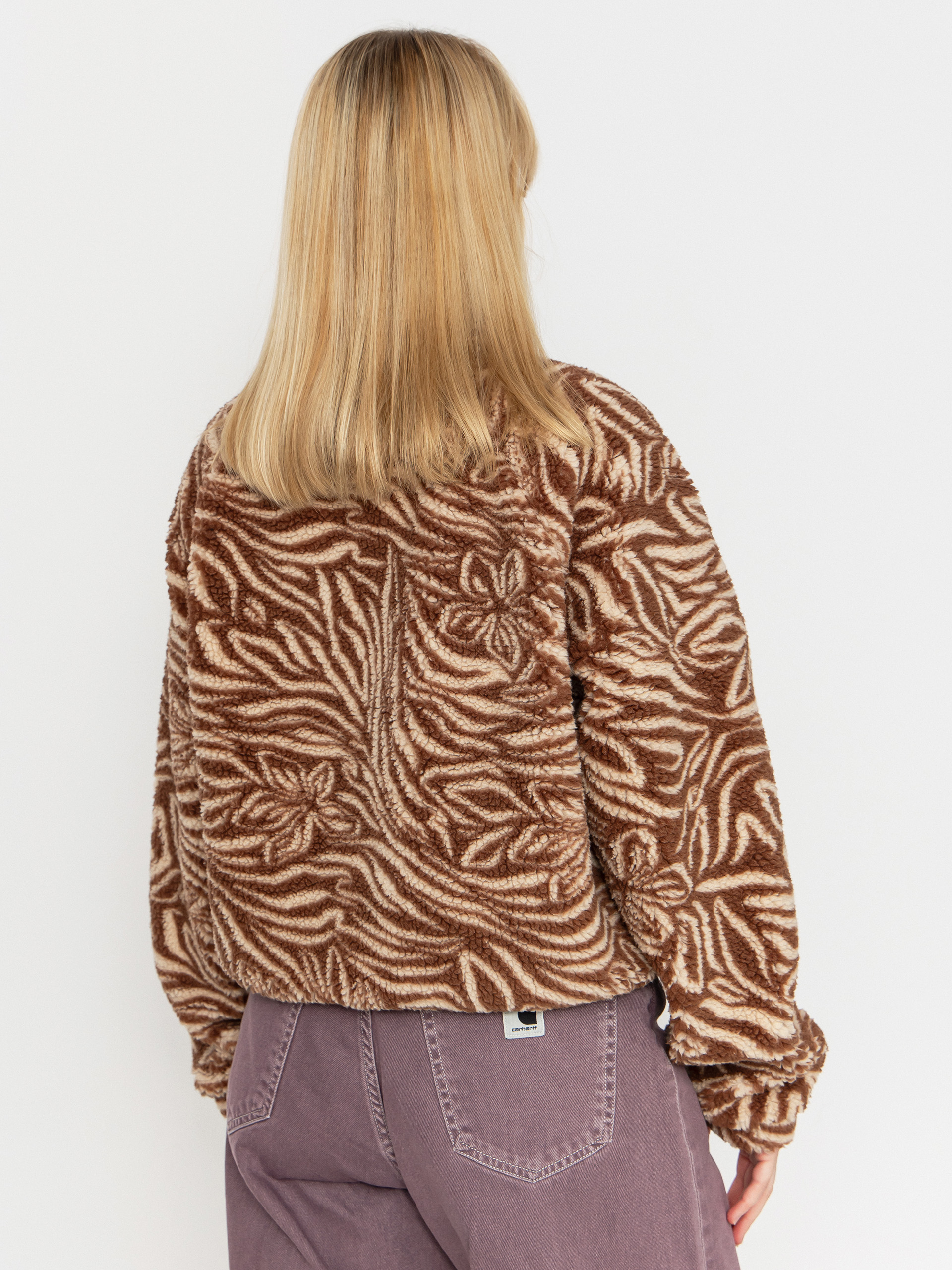 Жіночий Флісовий светр Roxy Blurry Cloud Print (parchment animal floral big)