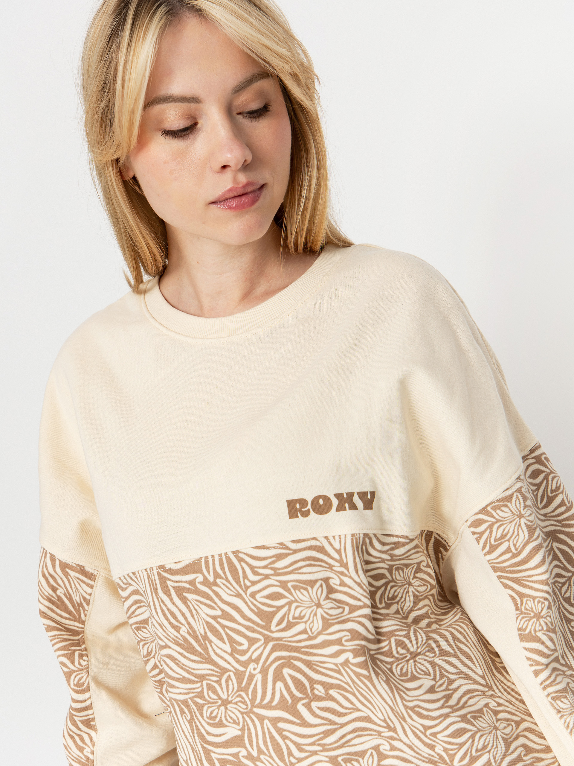 Світшот Roxy Gone Wild Block Wmn (parchment animal floral)
