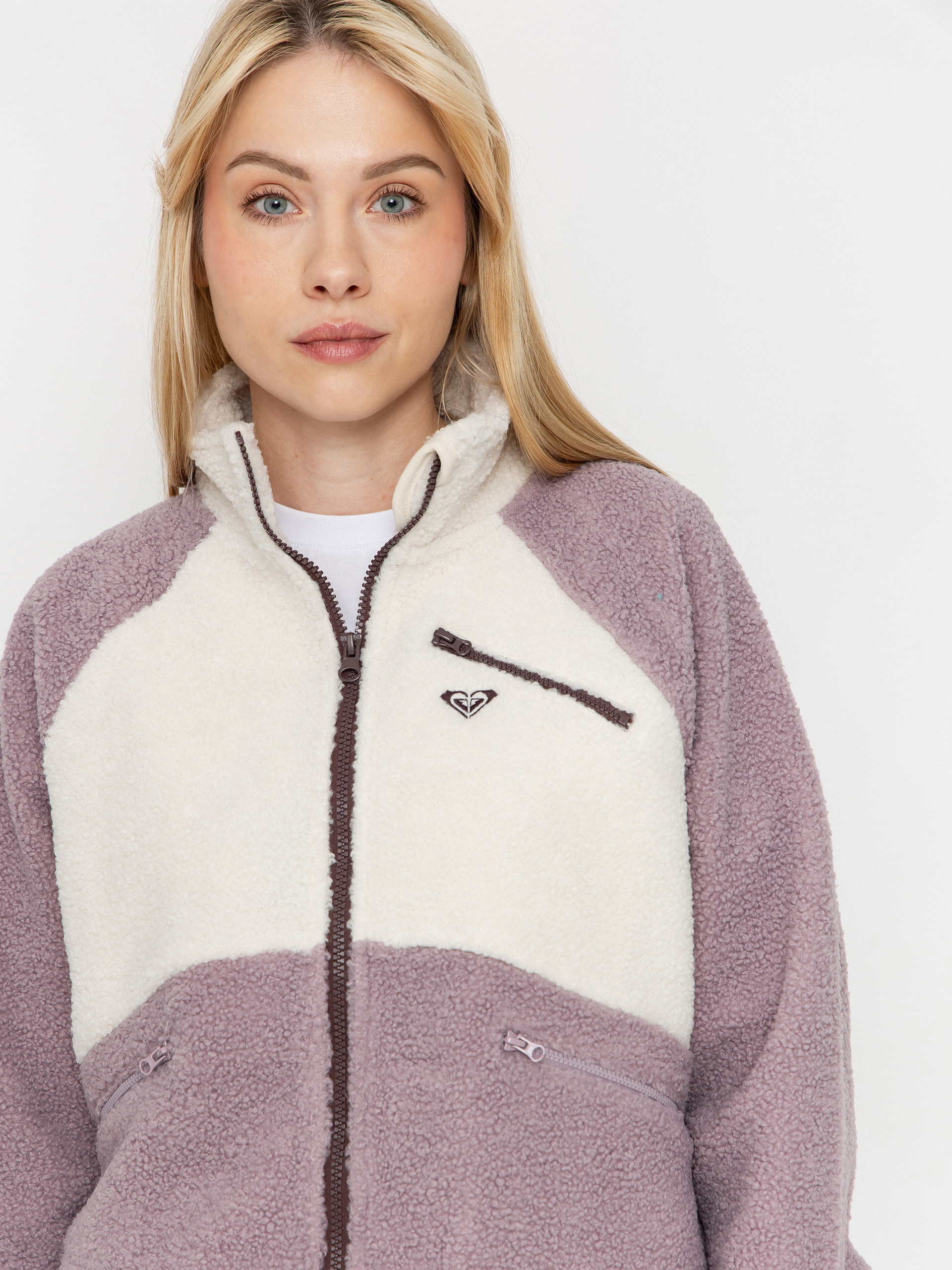 Жіночий Флісовий светр Roxy Waves Of Warmth Colorblock (nirvana)