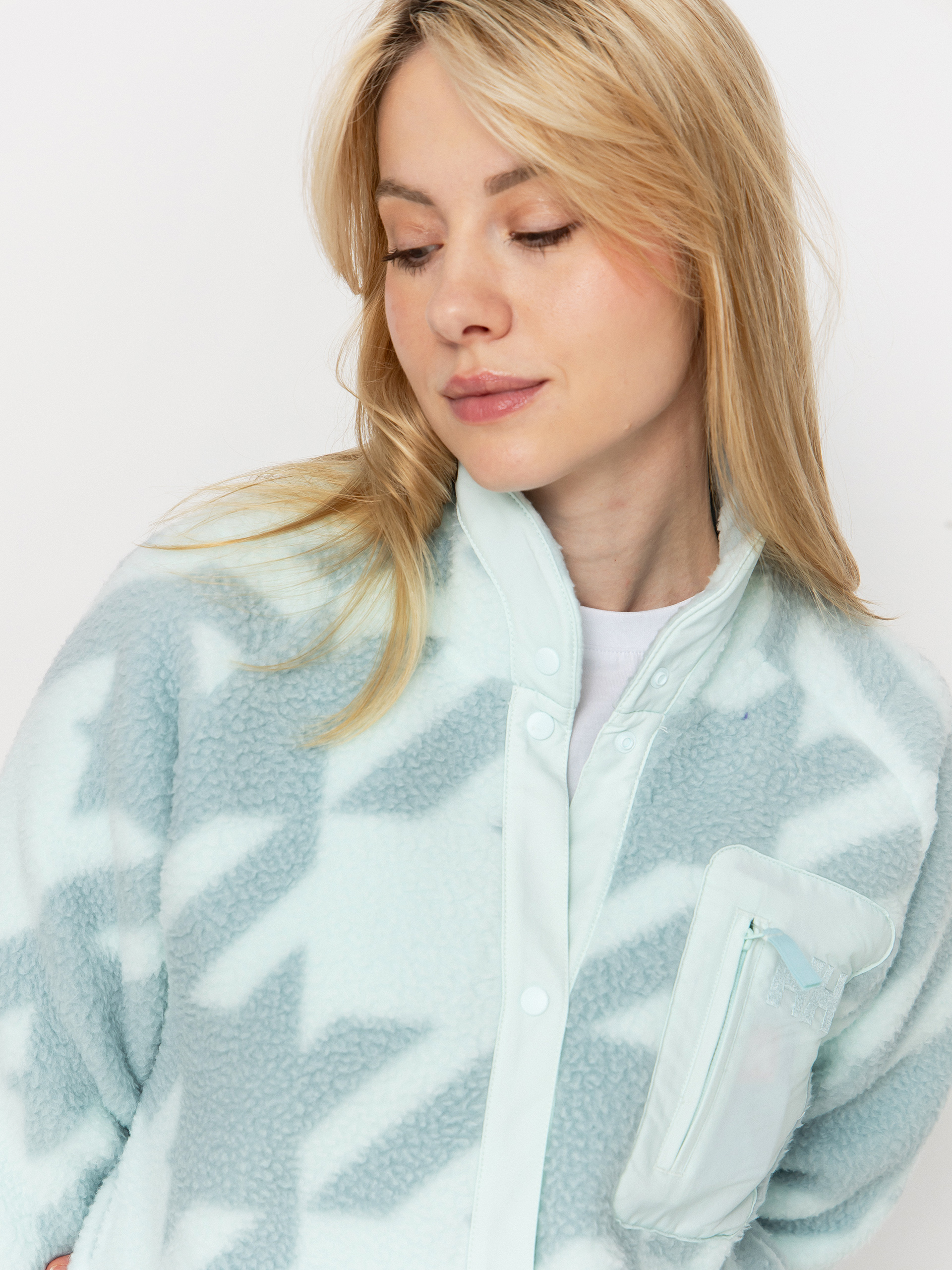 Жіночий Флісовий светр Helly Hansen Imperial Printed Pile Snap (icicle houndstooth aop)