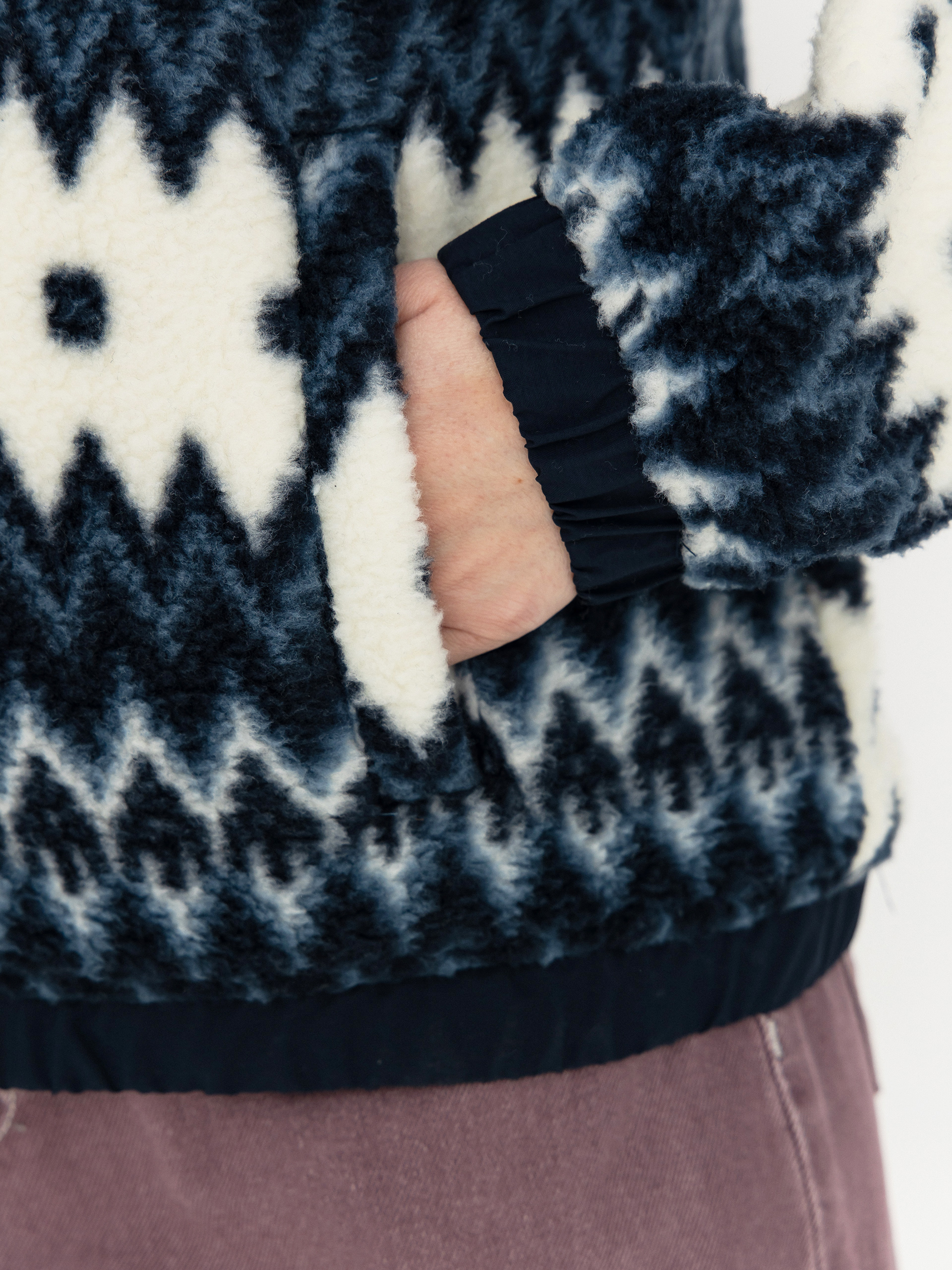 Жіночий Флісовий светр Helly Hansen Imperial Printed Pile Snap (navy nordic aop)