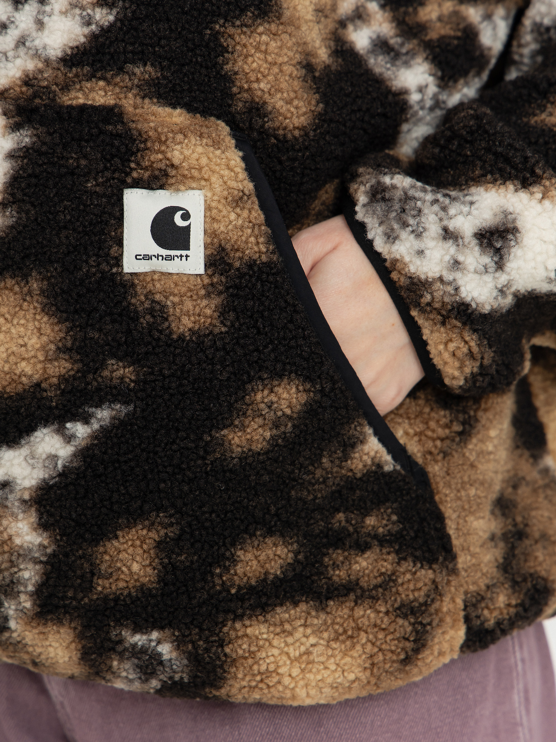 Жіночий Флісовий светр Carhartt WIP Elliot (wild dog jacquard/black)