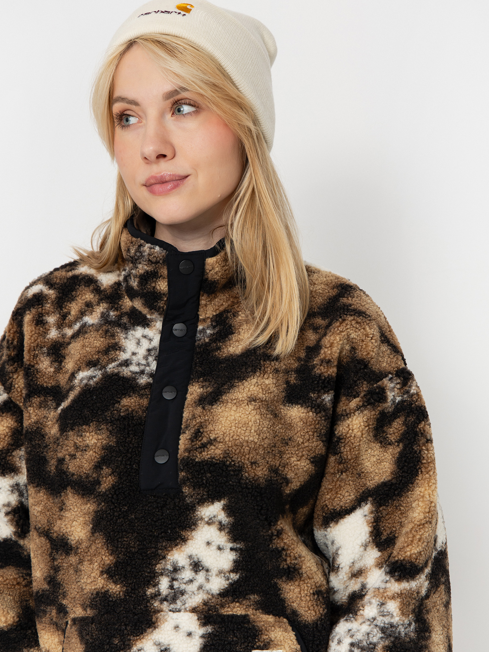 Жіночий Флісовий светр Carhartt WIP Elliot (wild dog jacquard/black)