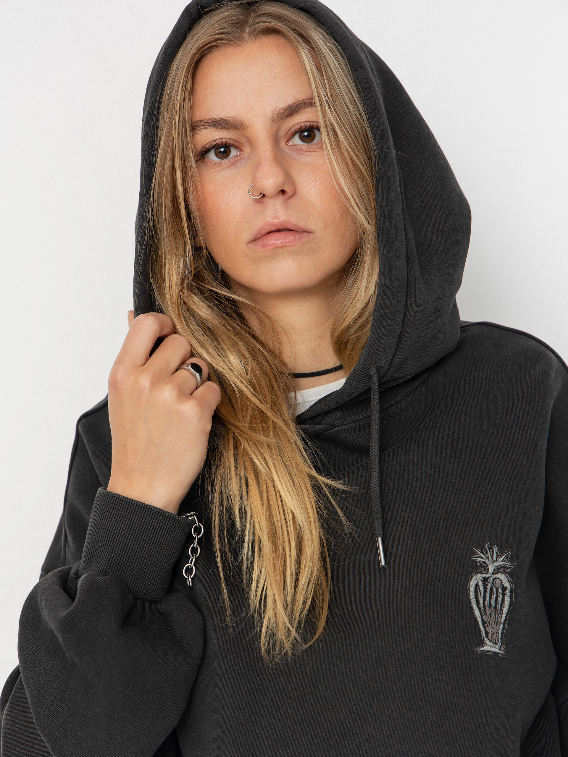 Худі Volcom Fa Vaderetro HD Wmn (vintage black)