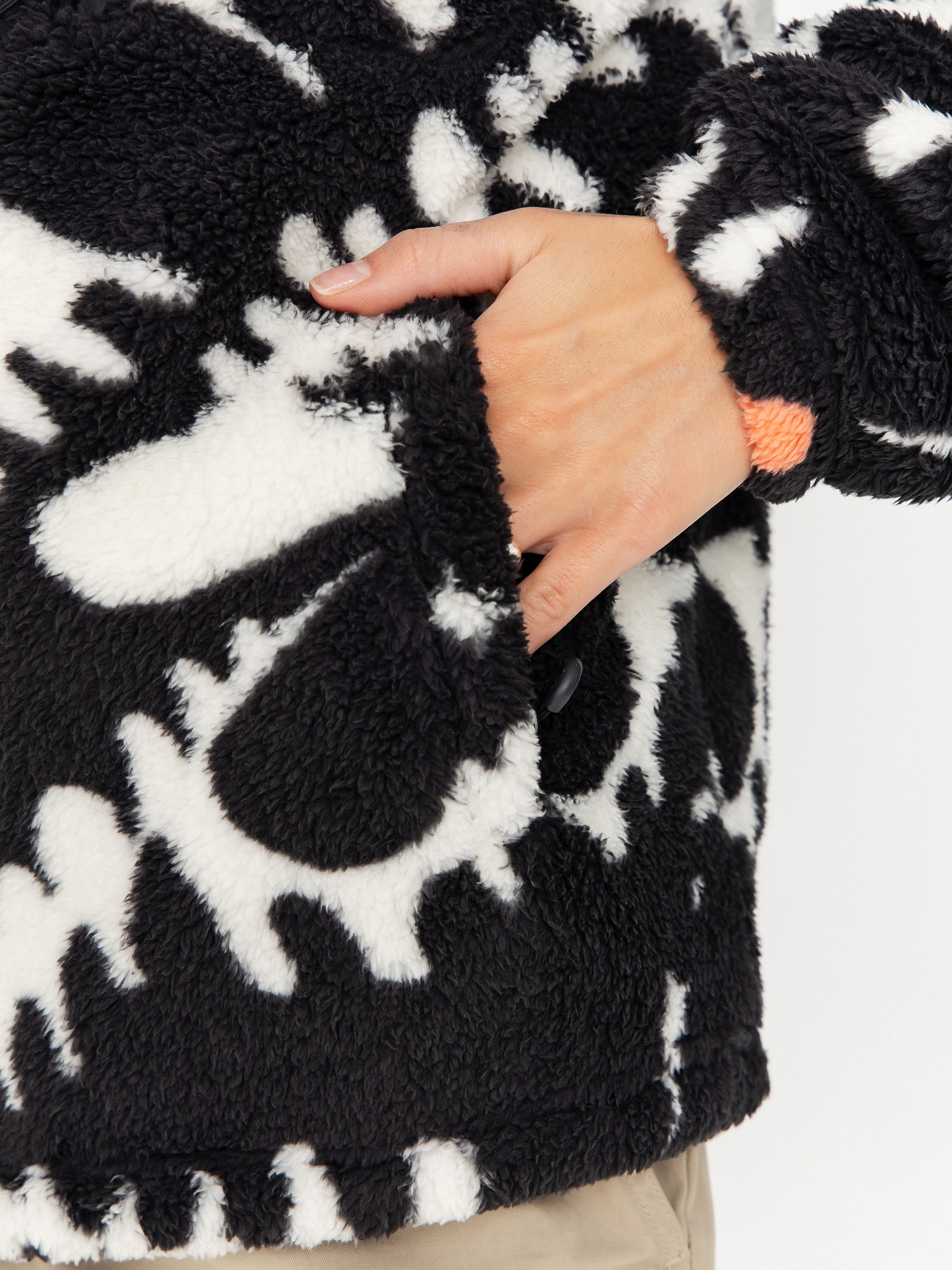 Жіночий Флісовий светр Roxy Alabama Full Zip Printed (anthracite roxy pro)