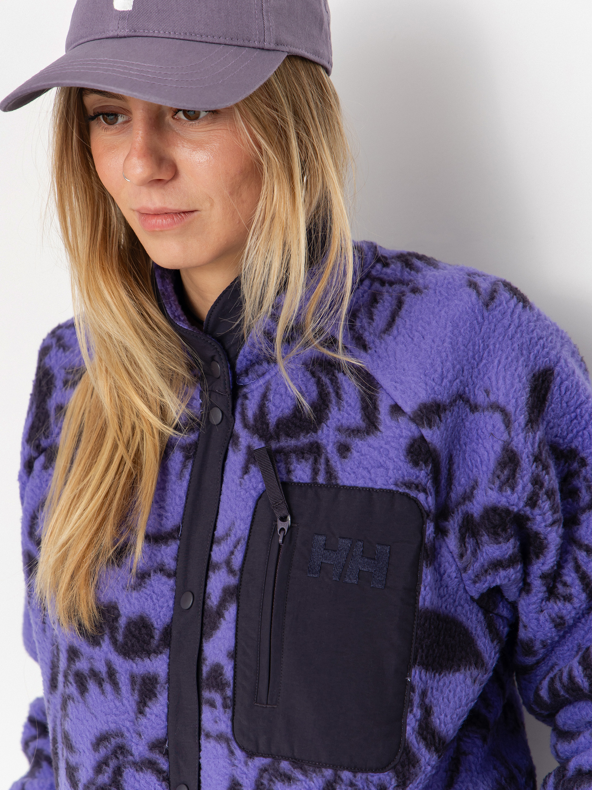 Жіночий Флісовий светр Helly Hansen Imperial Printed Pile Snap (ultra violet peony aop)
