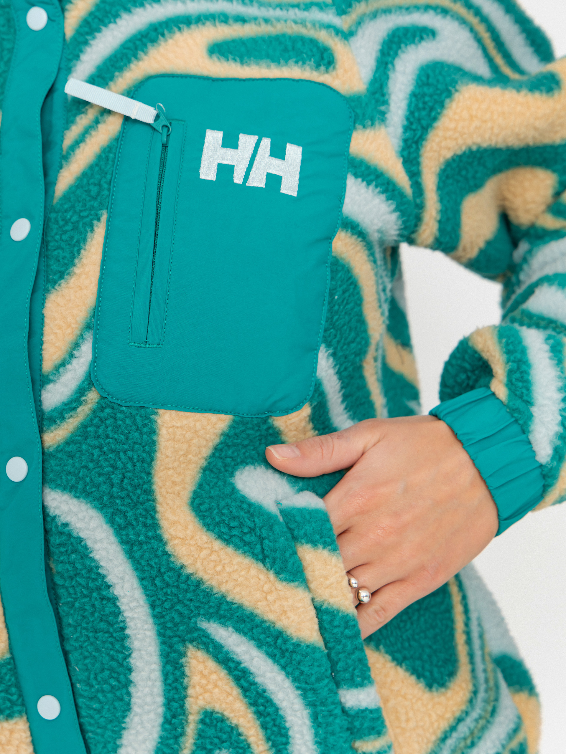 Жіночий Флісовий светр Helly Hansen Imperial Printed Pile Snap (barely blue swirl aop)