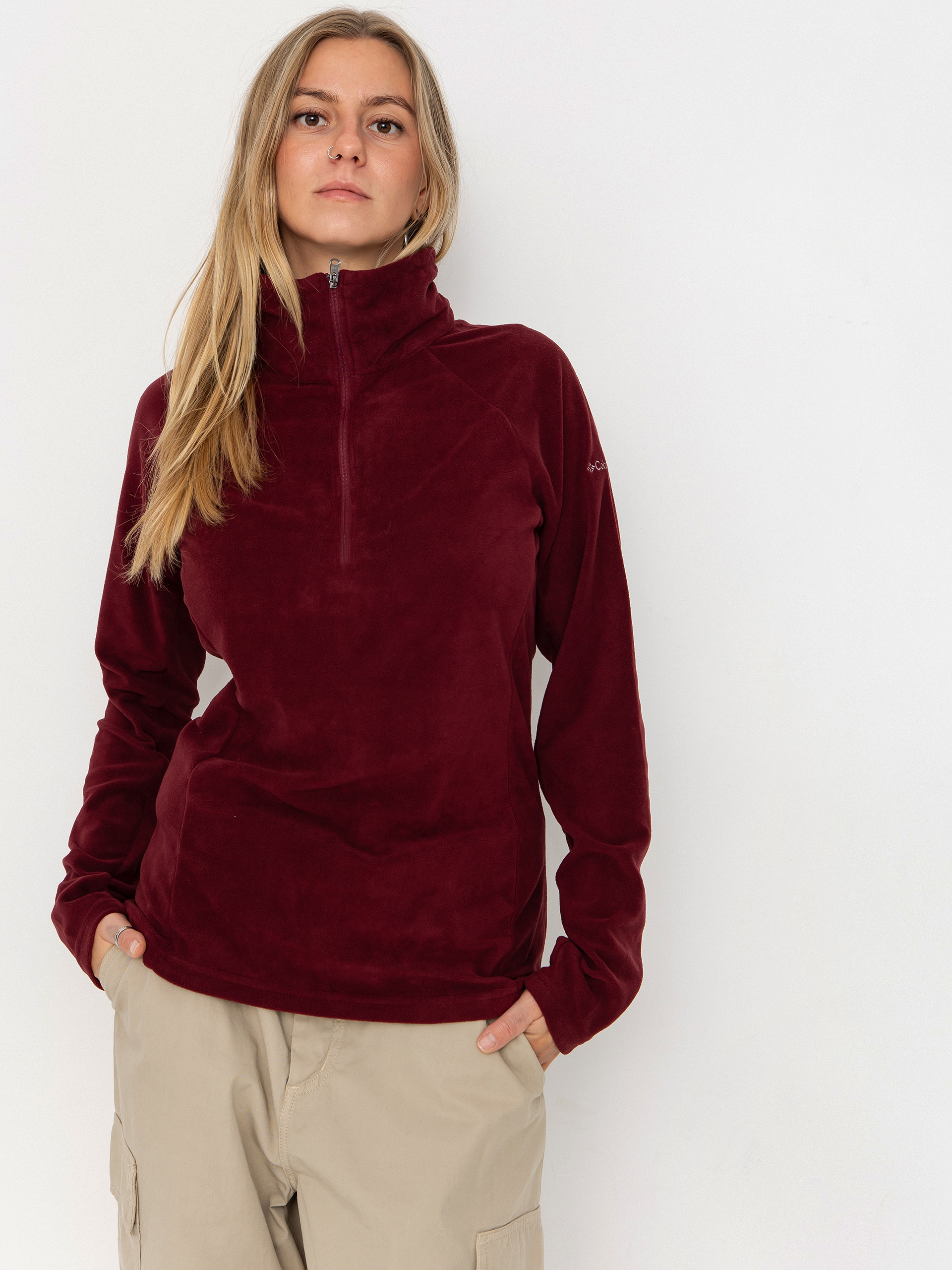 u0424u043bu0456u0441u043eu0432u0438u0439 u0441u0432u0435u0442u0440 Columbia Glacial IV 1/2 Zip Wmn (rich wine)