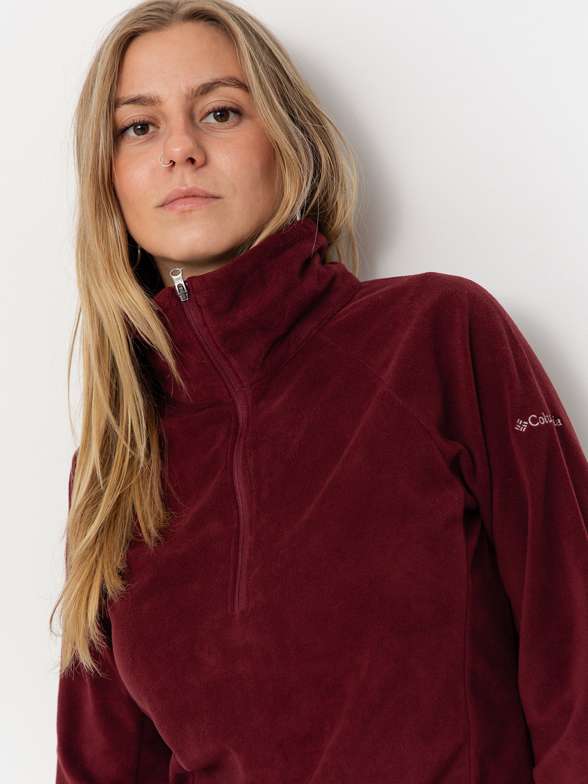 Жіночий Флісовий светр Columbia Glacial IV 1/2 Zip (rich wine)