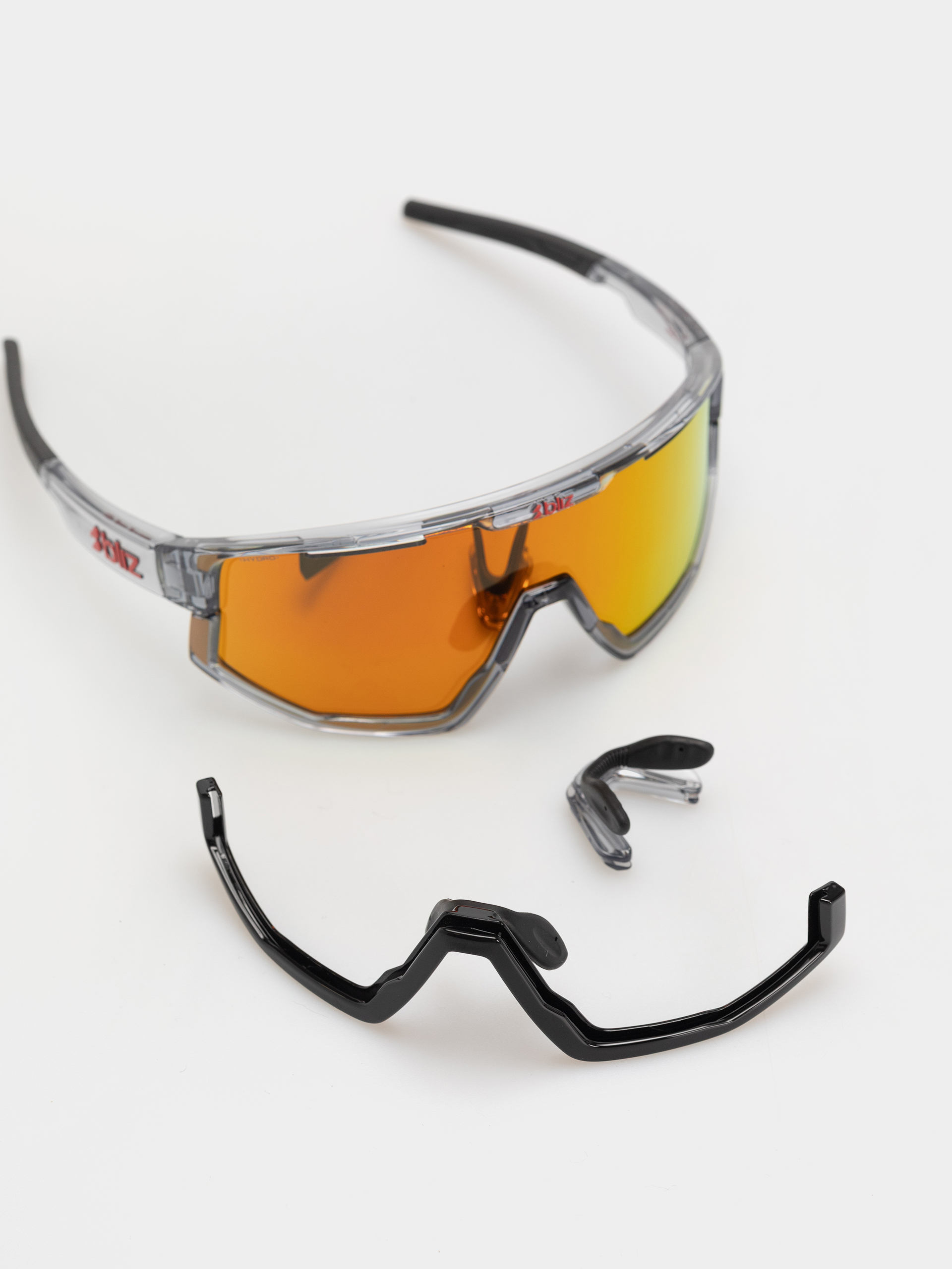 Сонцезахисні окуляри Bliz Fusion (transparent dark grey/brow w red multi)