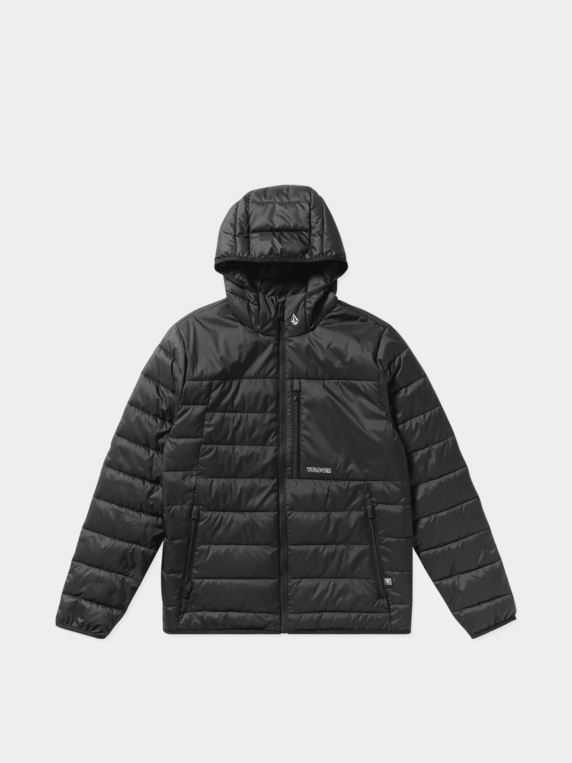 Чоловіча Сноубордична куртка Volcom Puff Puff Hooded (black)