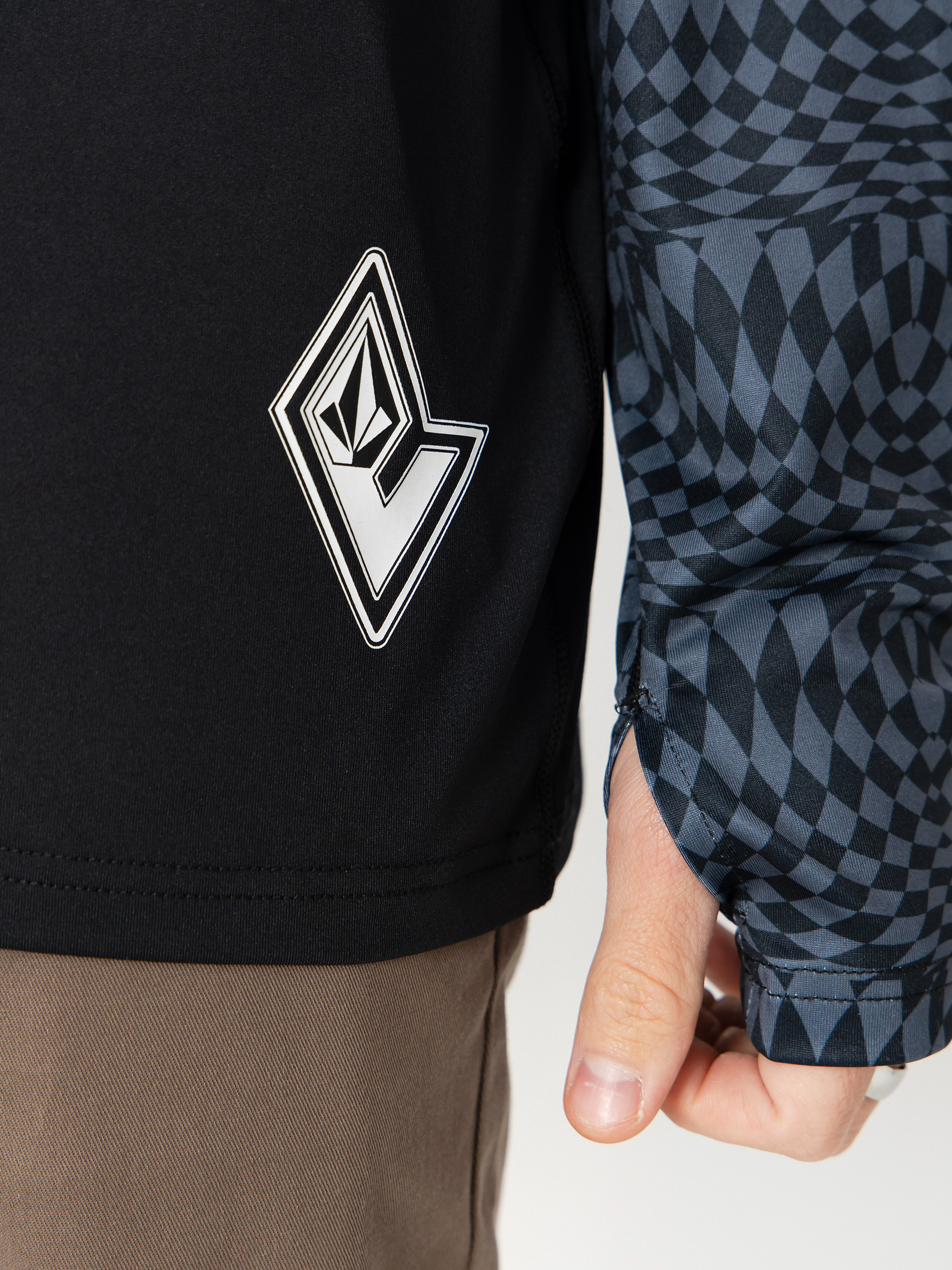 Чоловічий Термолонгслів Volcom M V Science Crew (black/charcoal)