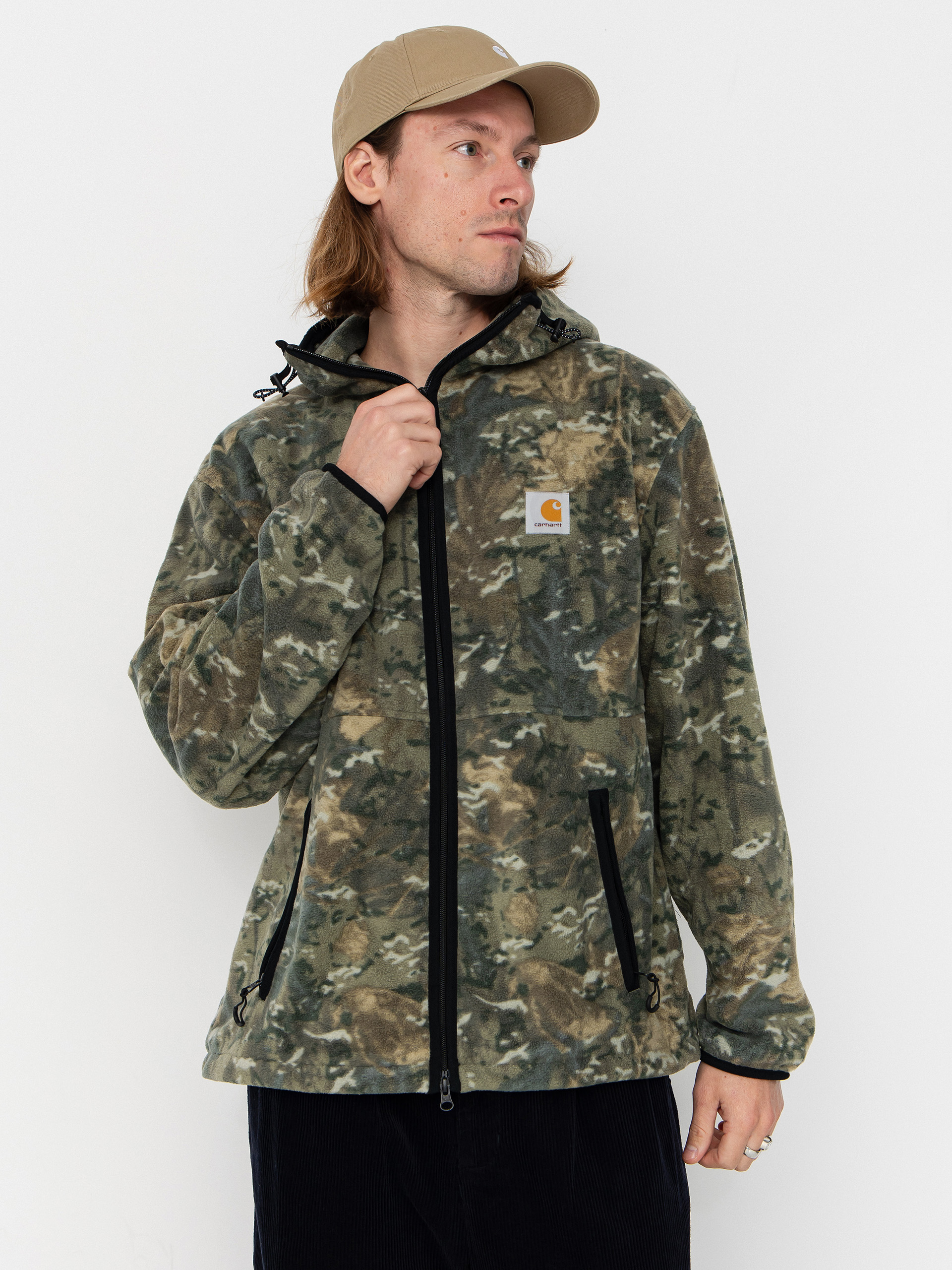 Чоловічий Флісовий светр Carhartt WIP Blevin (camo combi/green)