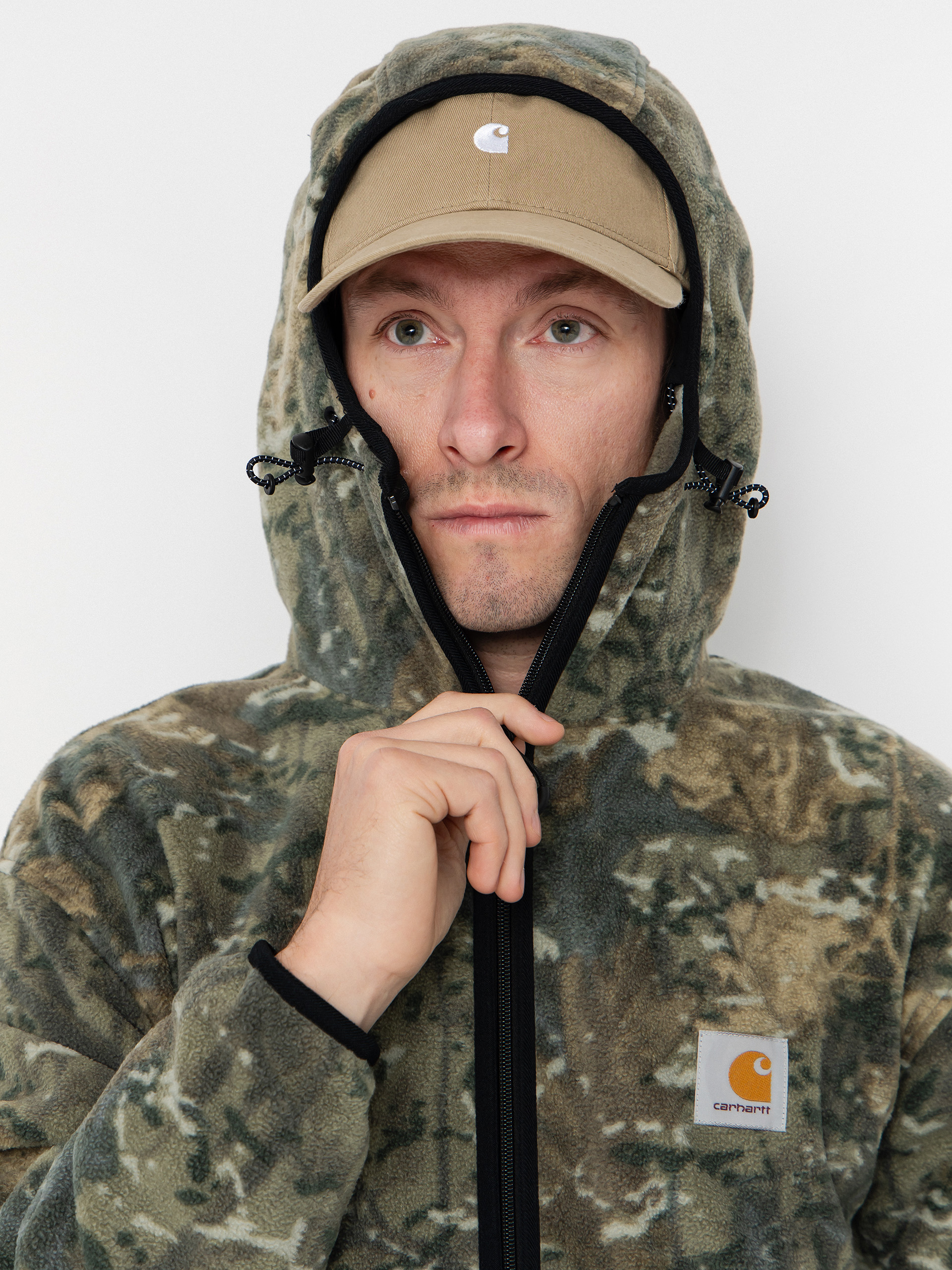 Чоловічий Флісовий светр Carhartt WIP Blevin (camo combi/green)
