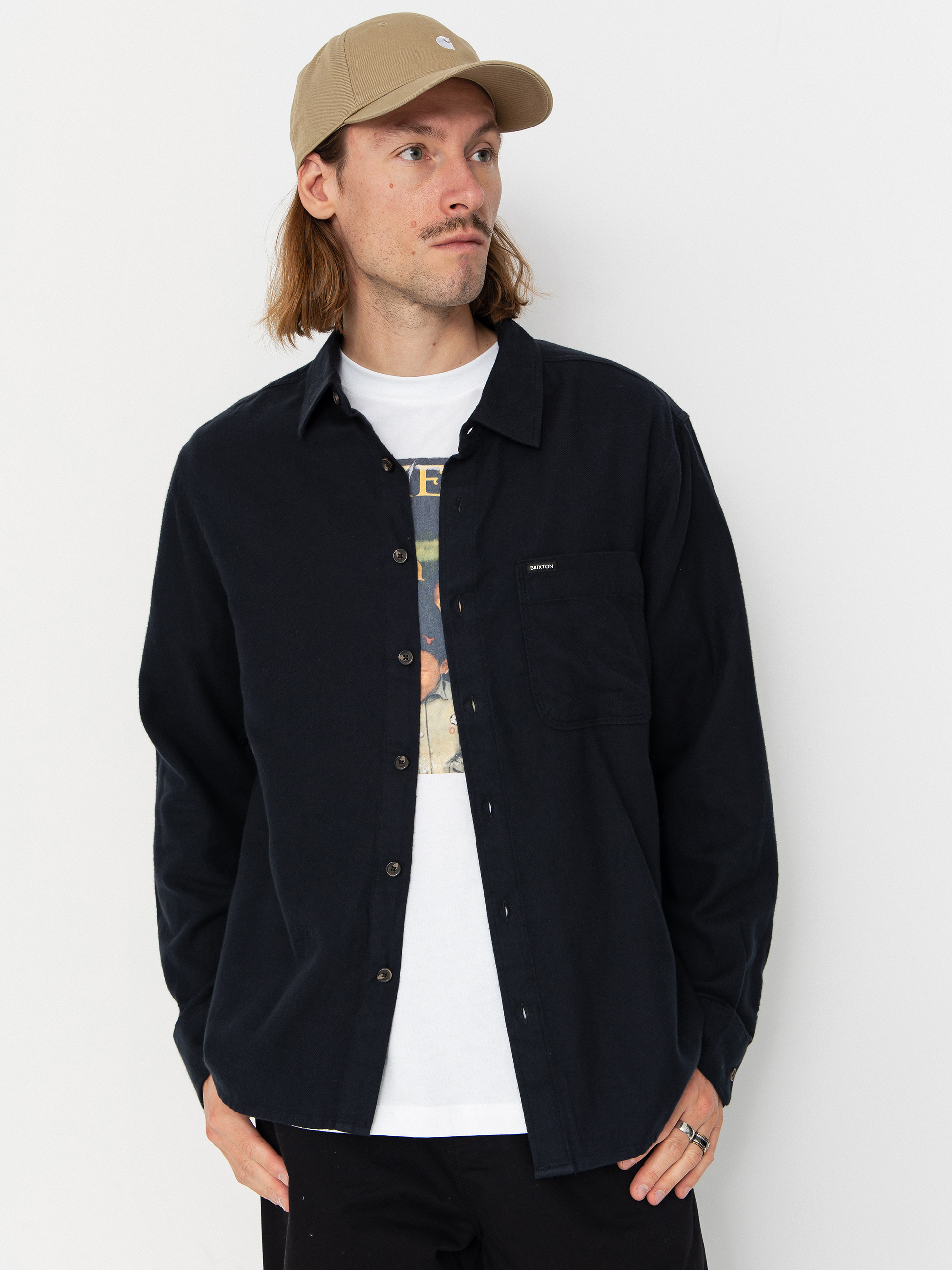 u0421u043eu0440u043eu0447u043au0430 Brixton Hasting Lw Flannel (black)