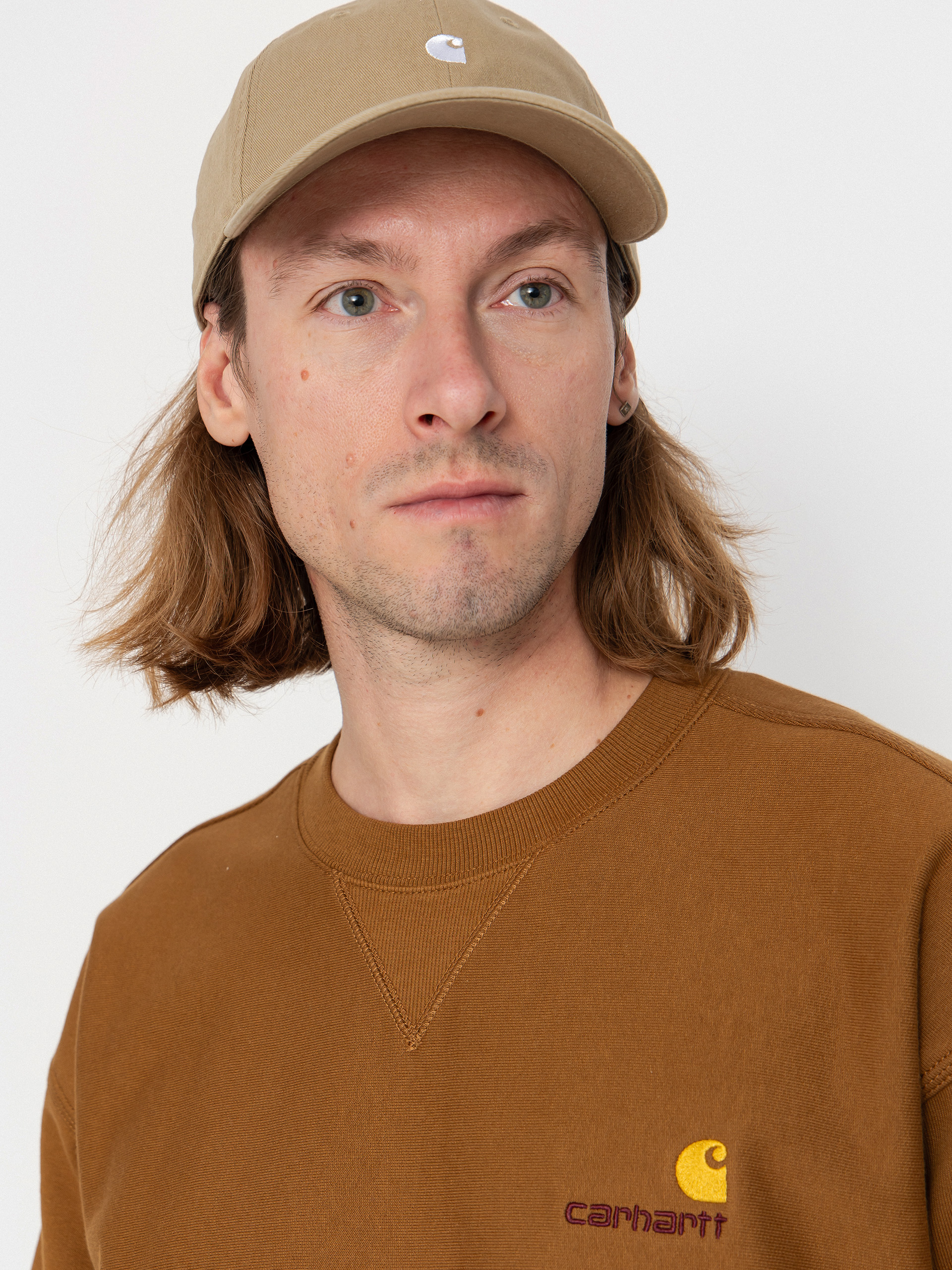 Світшот Carhartt WIP American Script (hamilton brown)