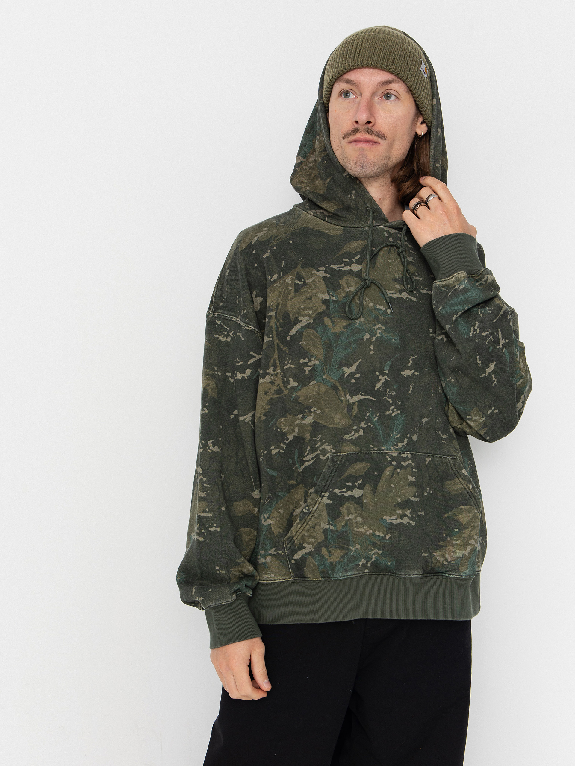 Худі Carhartt WIP Benton HD (camo combi/green/garment dyed)