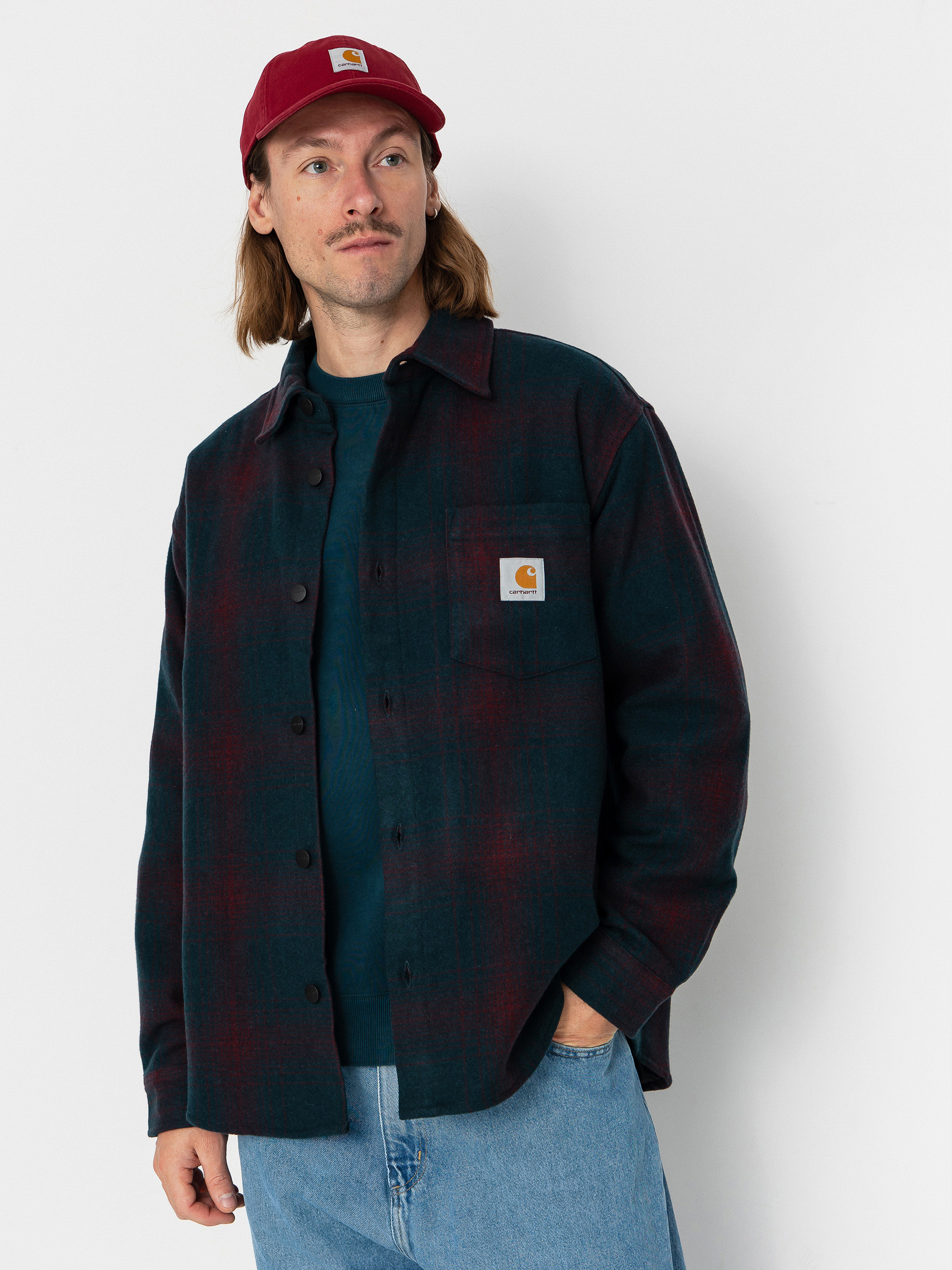 u041au0443u0440u0442u043au0430 Carhartt WIP Brennan (brennan check/deep lagoon/rondo)