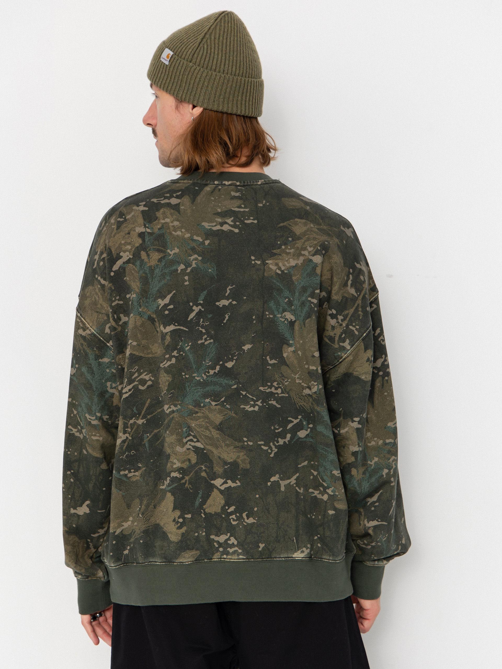Світшот Carhartt WIP Benton (camo combi/green/garment dyed)