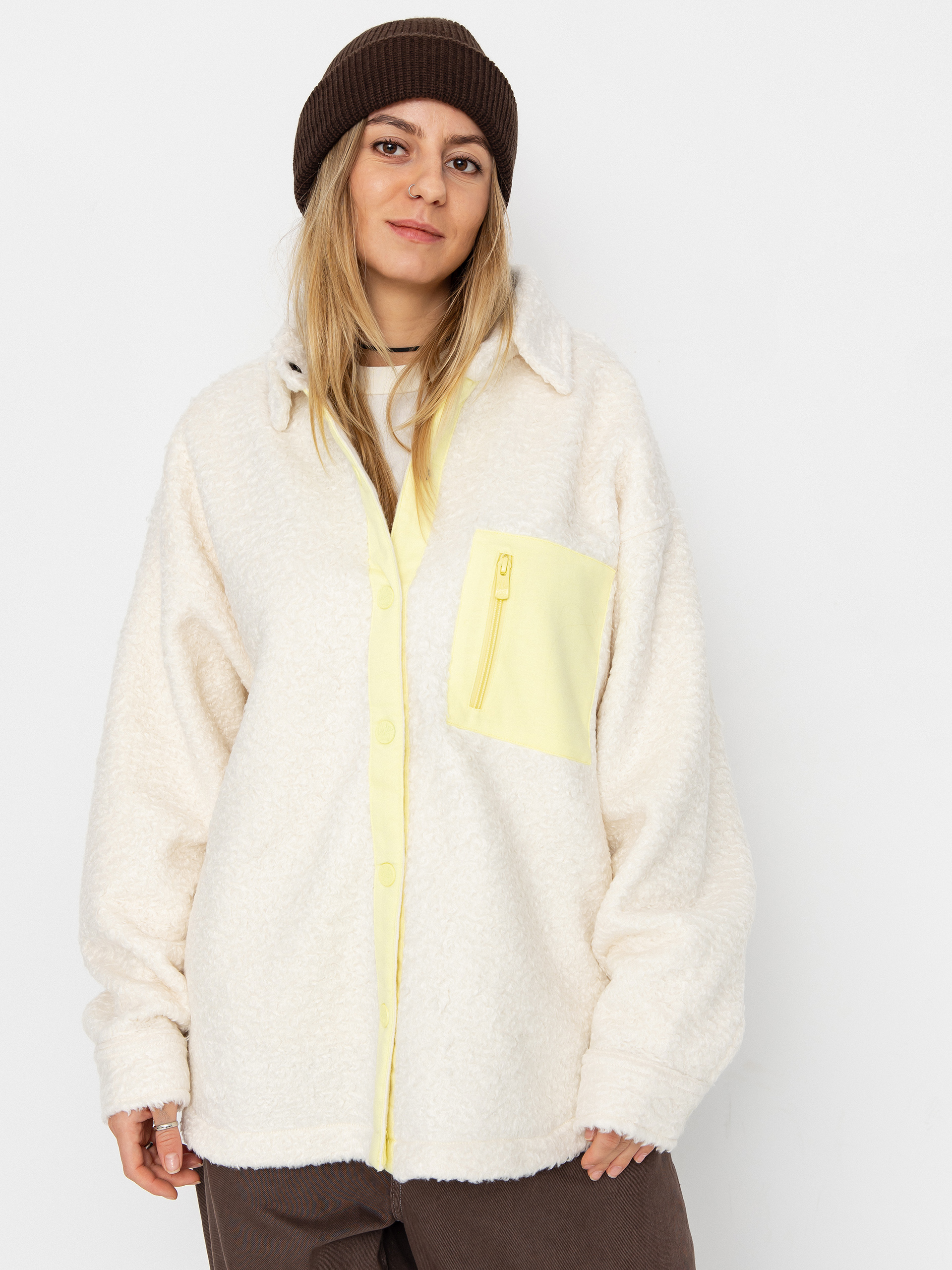 Флісовий светр Roxy Chloe Kim Shacket Wmn (whisper white)