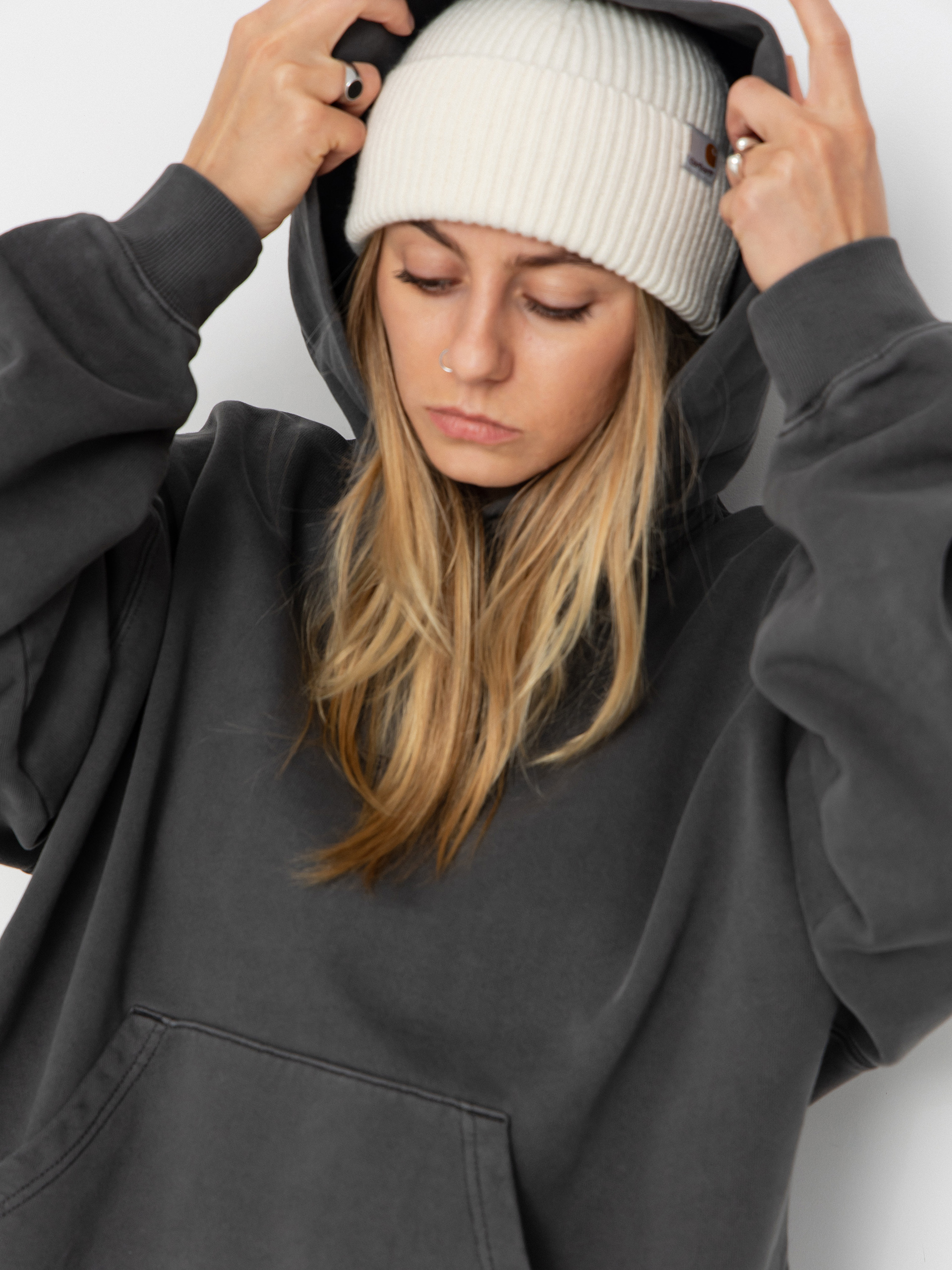 Худі Carhartt WIP Benton HD Wmn (graphite/garment dyed)