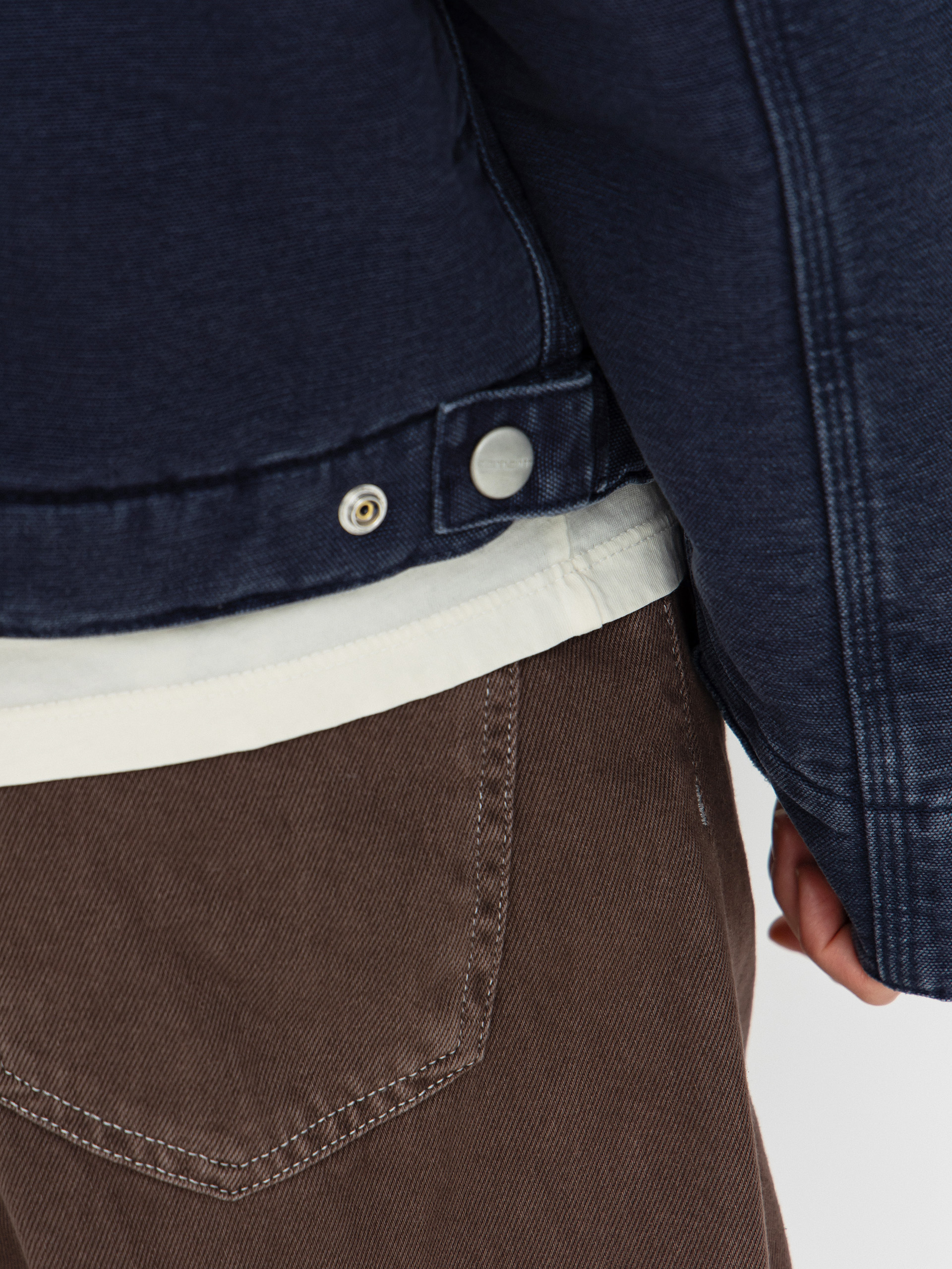 Куртка Carhartt WIP OG Detroit Wmn (dark navy/black/stone canvas)