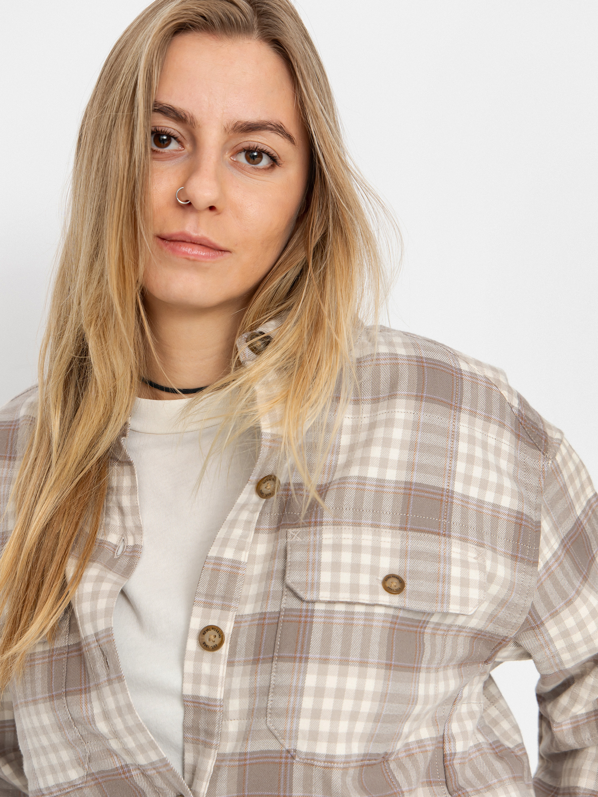 Сорочка Royal Robbins Vista Flannel Shacket Wmn (chalk antelope pld)