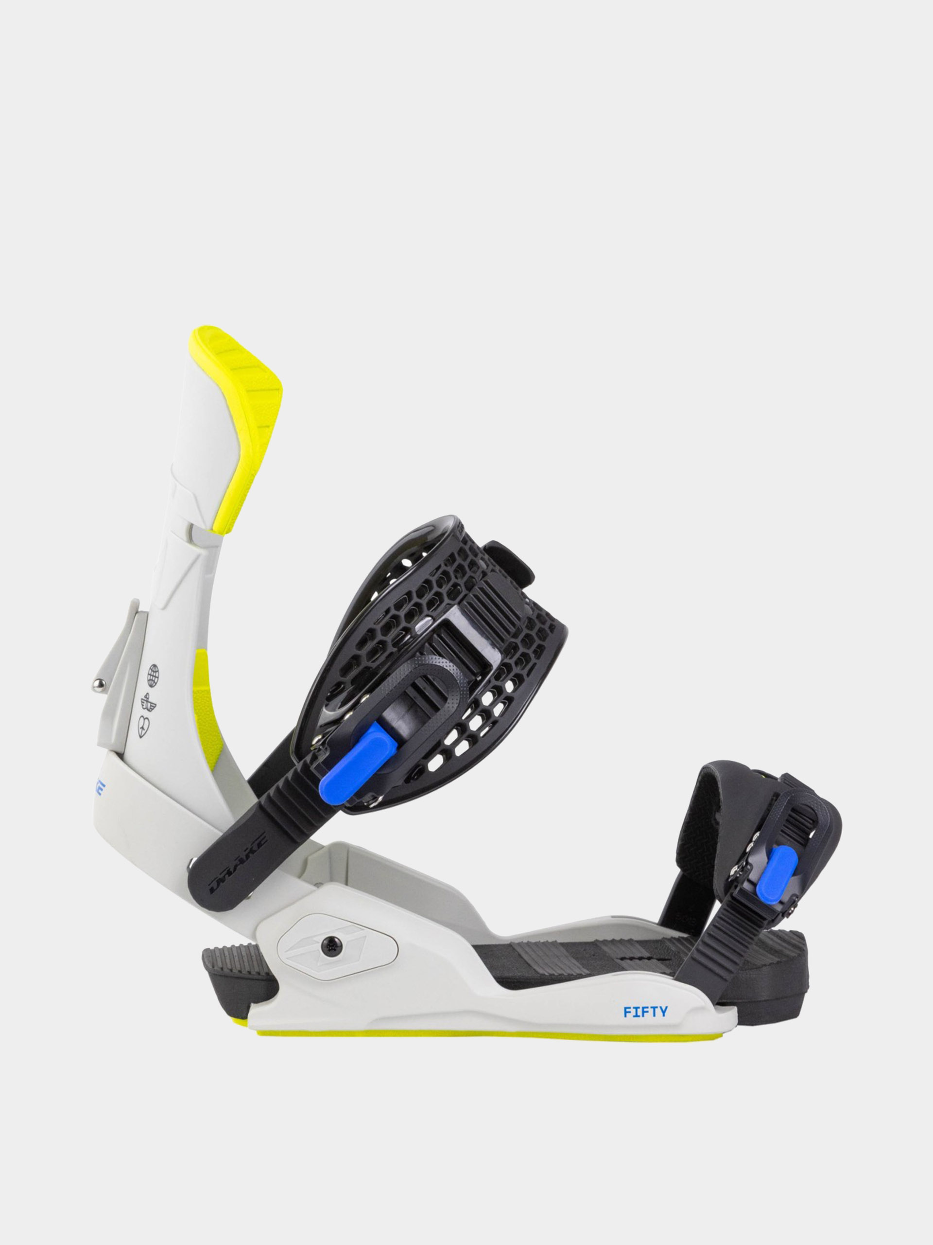 Чоловічі Сноубордичні кріплення Drake Fifty (grey/lime)