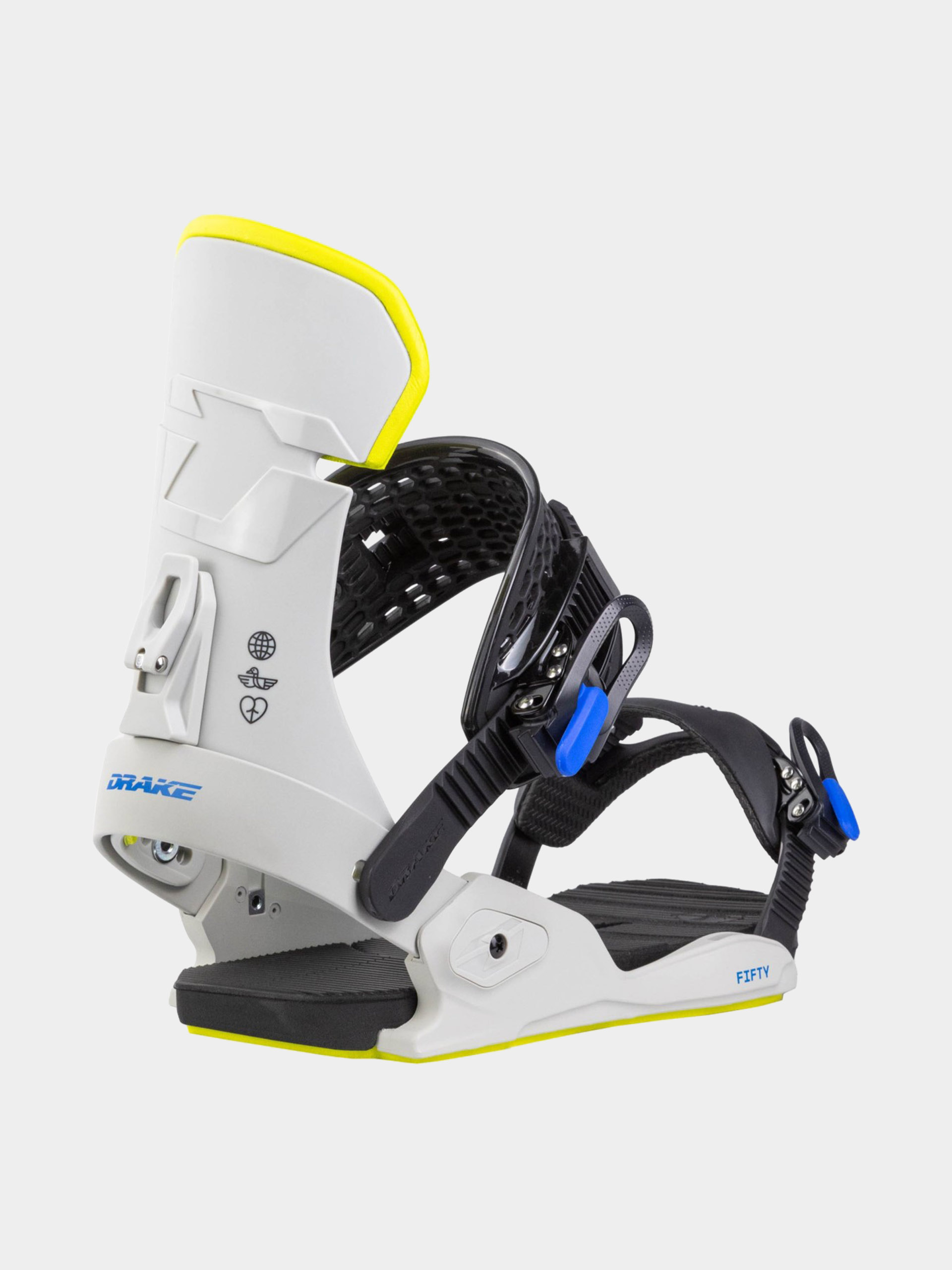 Чоловічі Сноубордичні кріплення Drake Fifty (grey/lime)