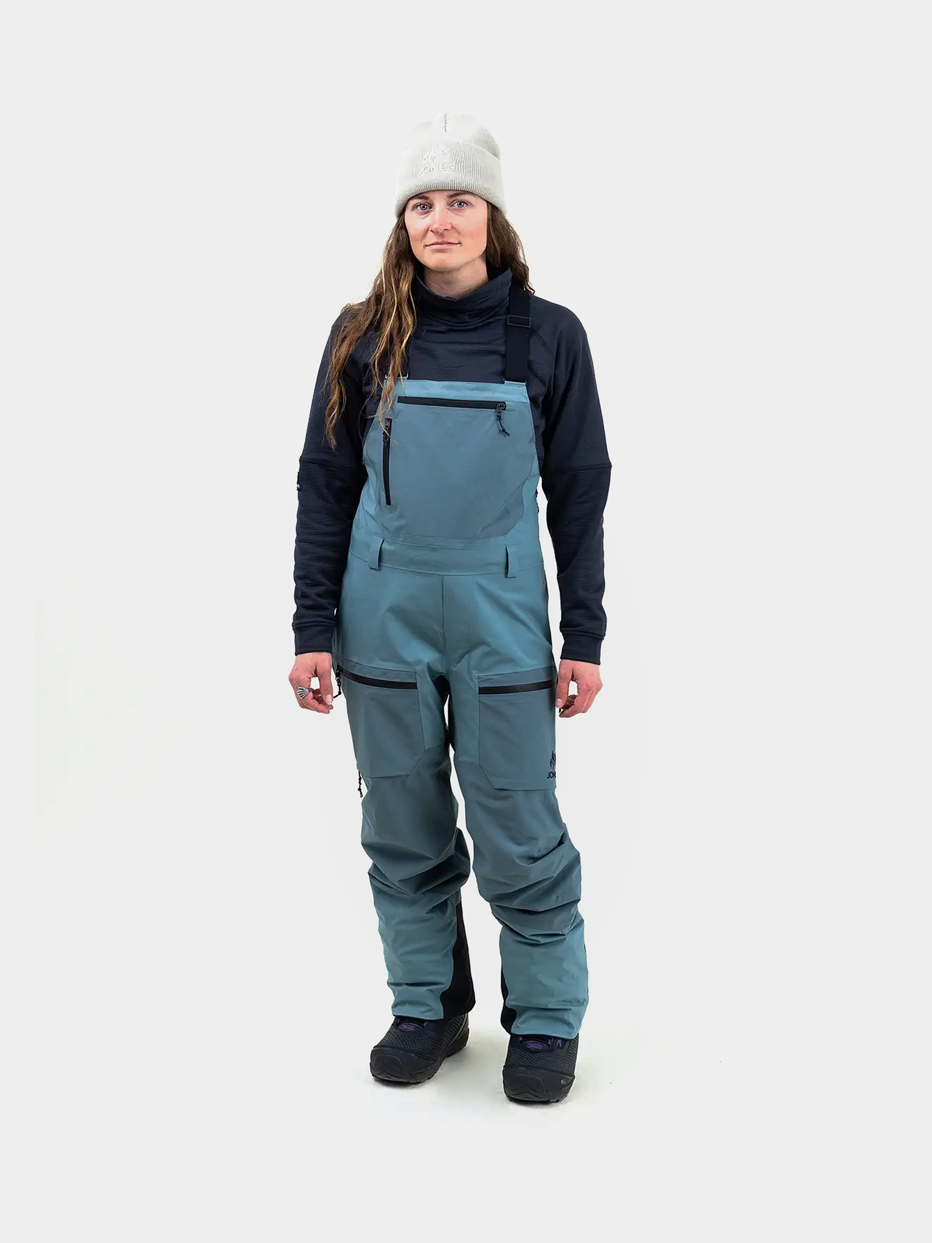 Жіночі Сноубордичні штани Jones Snowboards Mtn Surf Rec Bib (atlantic blue)