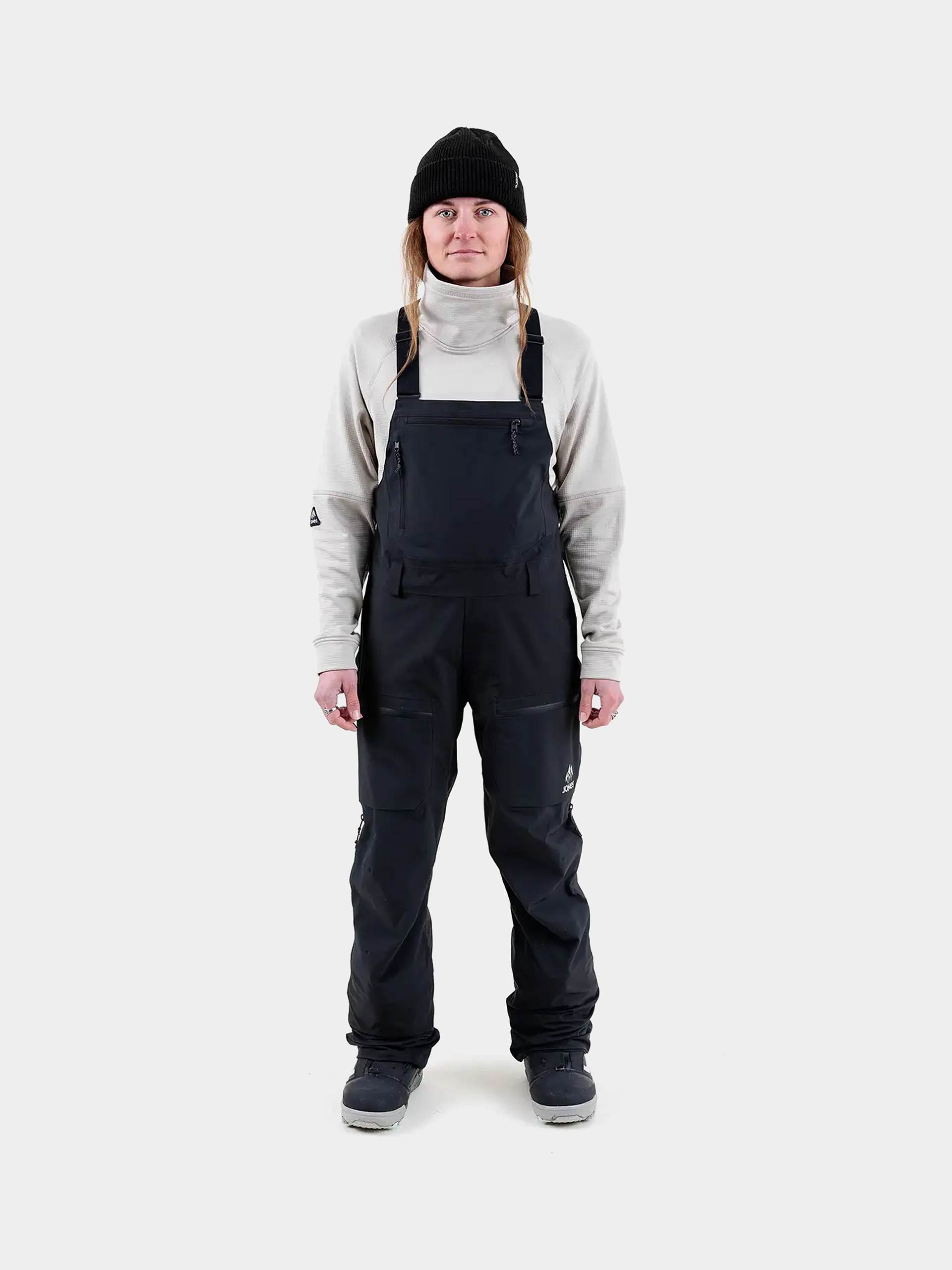 Жіночі Сноубордичні штани Jones Snowboards Mtn Surf Rec Bib (stealth black)