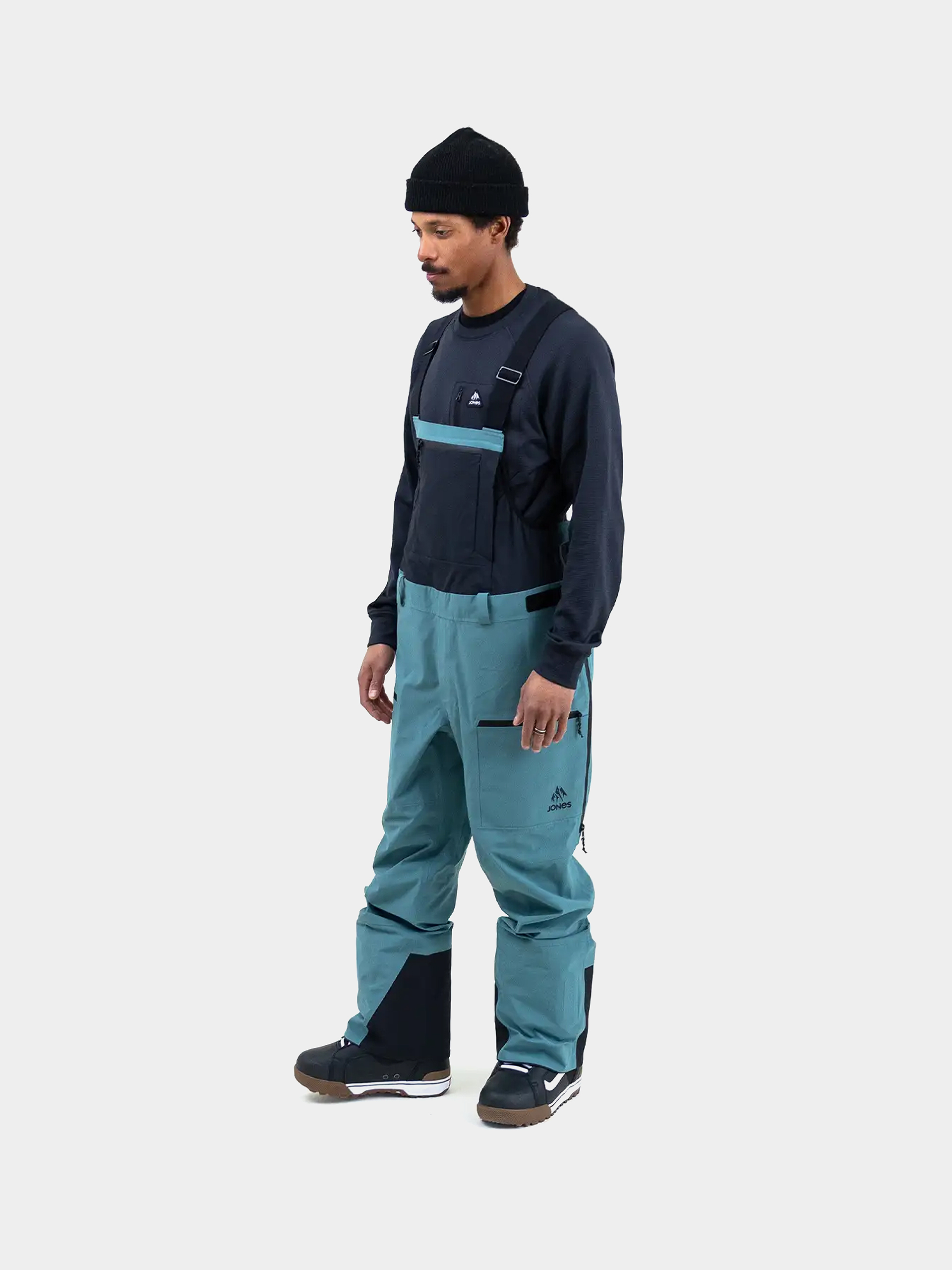 Чоловічі Сноубордичні штани Jones Snowboards Shralpinist Str Rec Bib (atlantic blue)